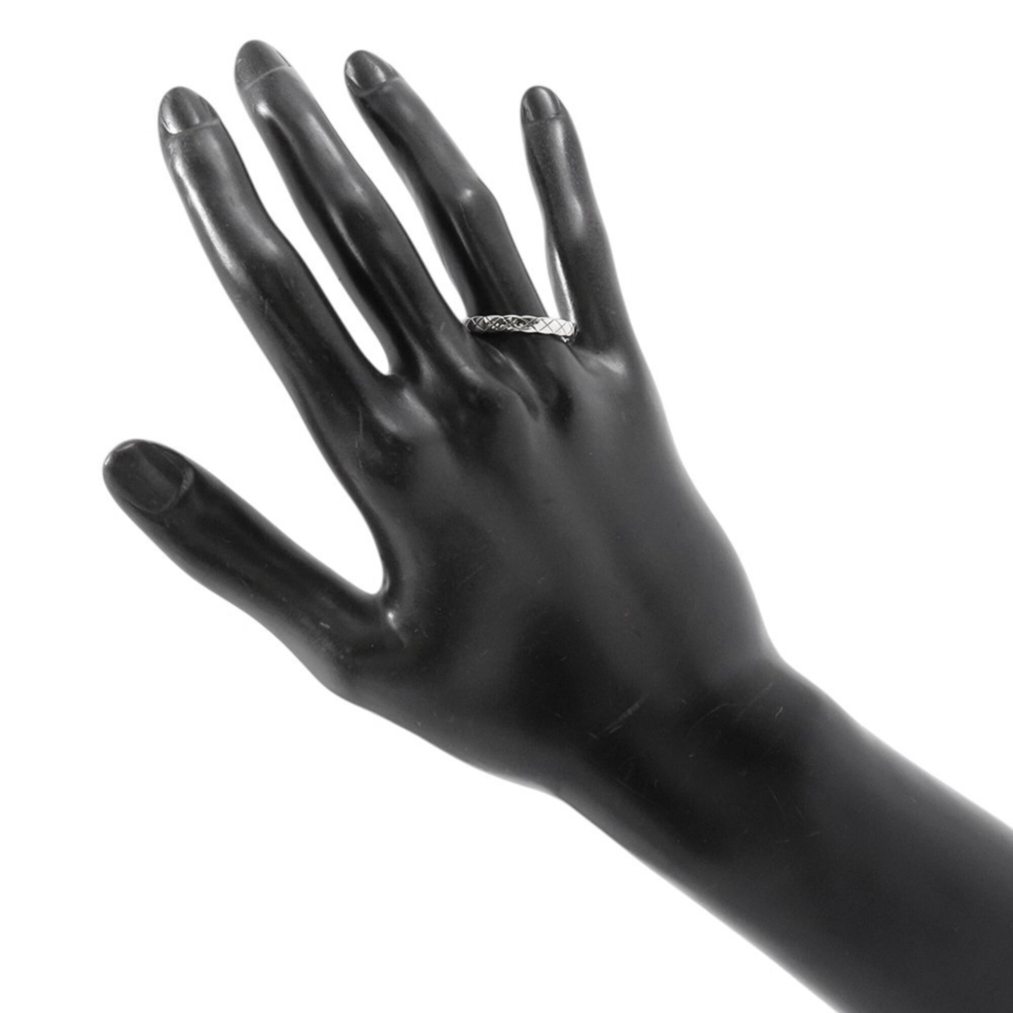 Chanel Coco Crush Collection Mini Ring, 18K White Gold, Size 60, J11793 — Like New