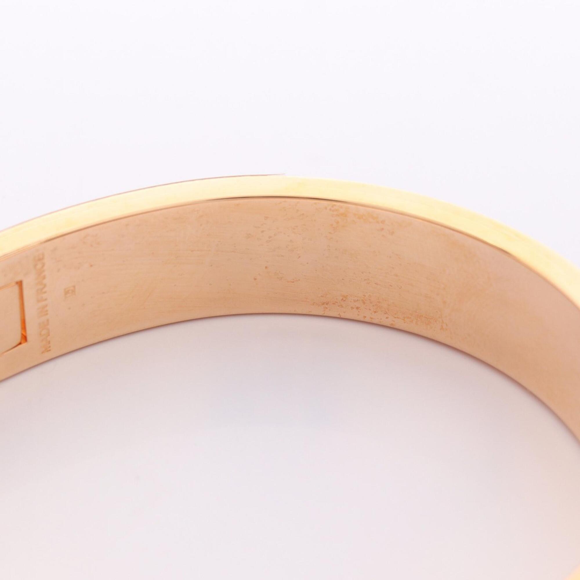 Hermes Click H Bracelet, Gold Plated (GP), Women's, Black/Gold Tone — New - Store Return