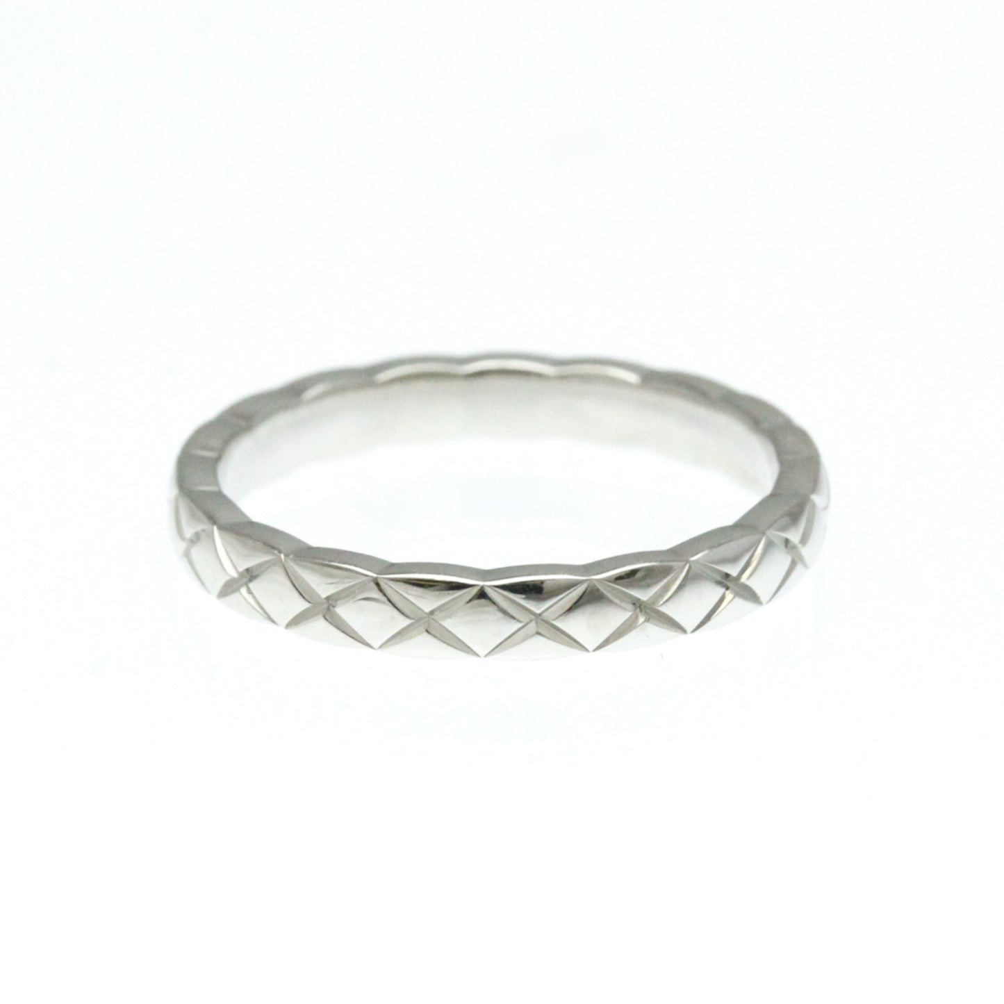 Chanel Coco Crush Ring Mini Model 1P Diamond Platinum Fashion Diamond Band Ring Silver