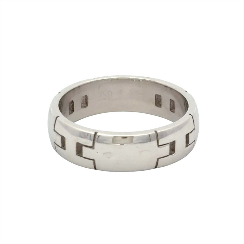 Hermes Hercules Ring, Size #52, 18K White Gold, 6.3g, Women's — Like New
