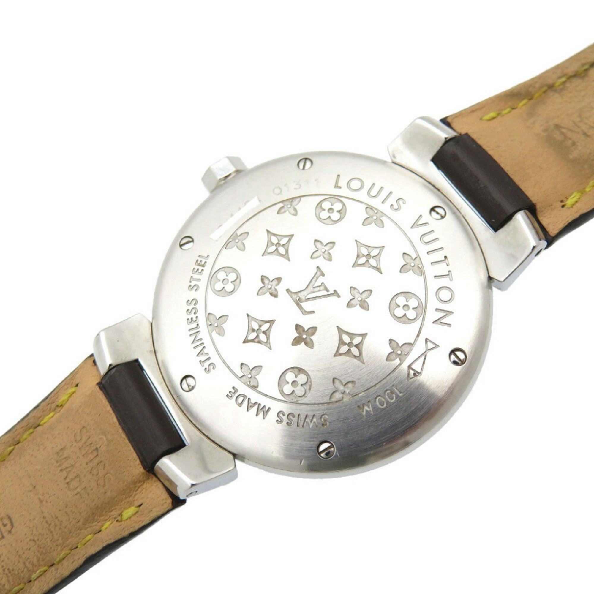 Louis Vuitton Tambour Q1311 Quartz Watch SS/Leather Brown LV 1419LOUIS VUITTON Women's — Fair