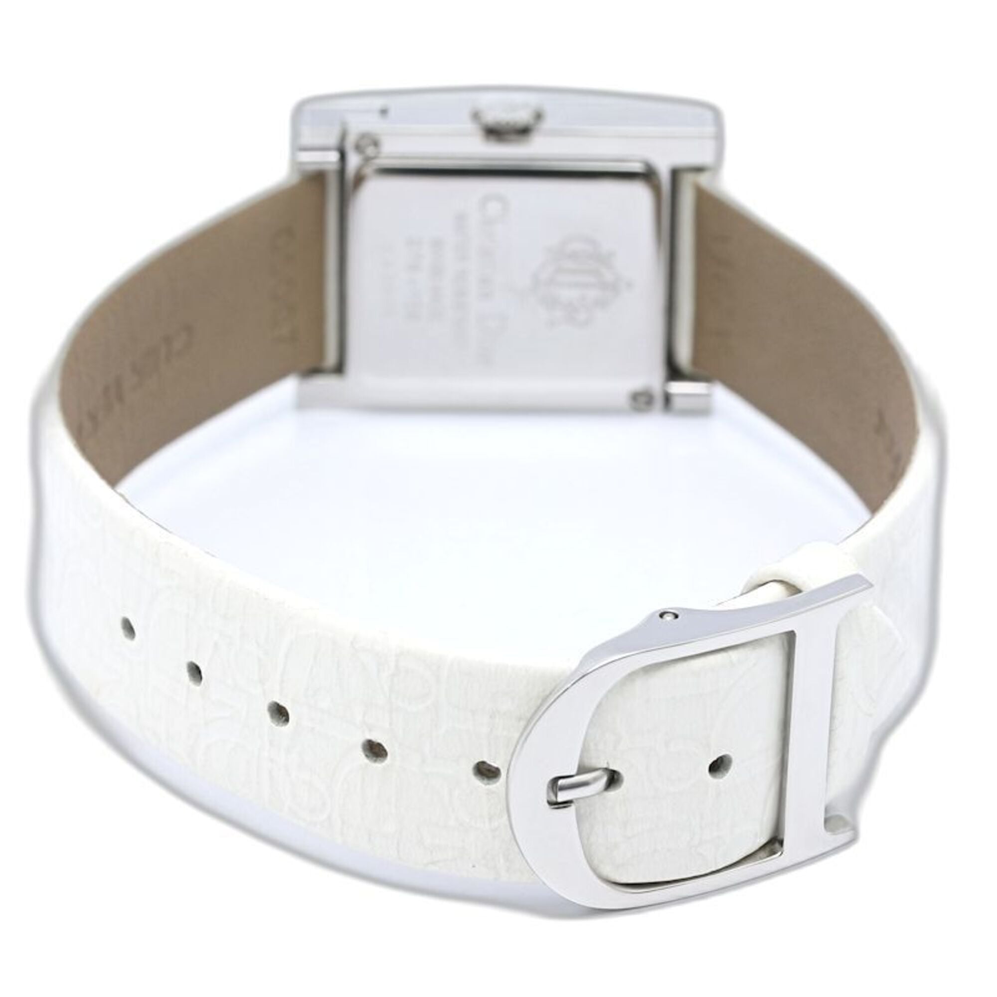 Christian Dior Malice Square D78-109 Women's Watch, Stainless Steel x Leather Strap, 130538 — Good