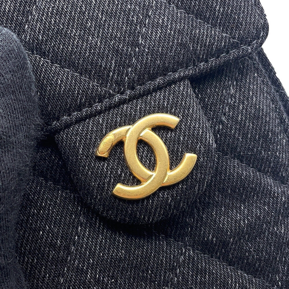 Chanel Chain Shoulder Bag CHANEL25 Mini Coco Mark Denim AS5631 CHANEL Black Handbag Women's — Like New