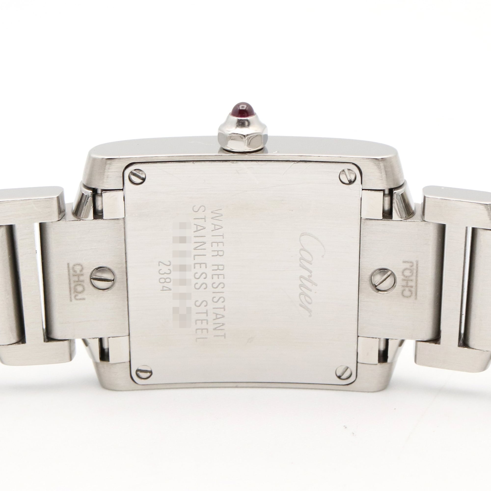 Cartier Tank Française SM Watch, Stainless Steel, Ladies, Pink/Pink Shell, W51028Q3 — Very Good