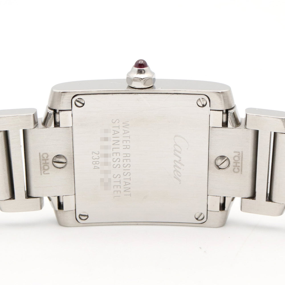 Cartier Tank Française SM Watch, Stainless Steel, Ladies, Pink/Pink Shell, W51028Q3 — Very Good