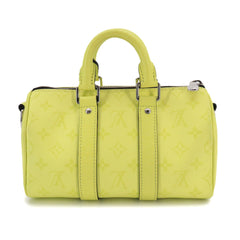 Louis Vuitton Keepall Bandouliere 25, Taigarama 2-way Hand/Shoulder Handbag, Lemon Yellow, M14078, RFID — Like New