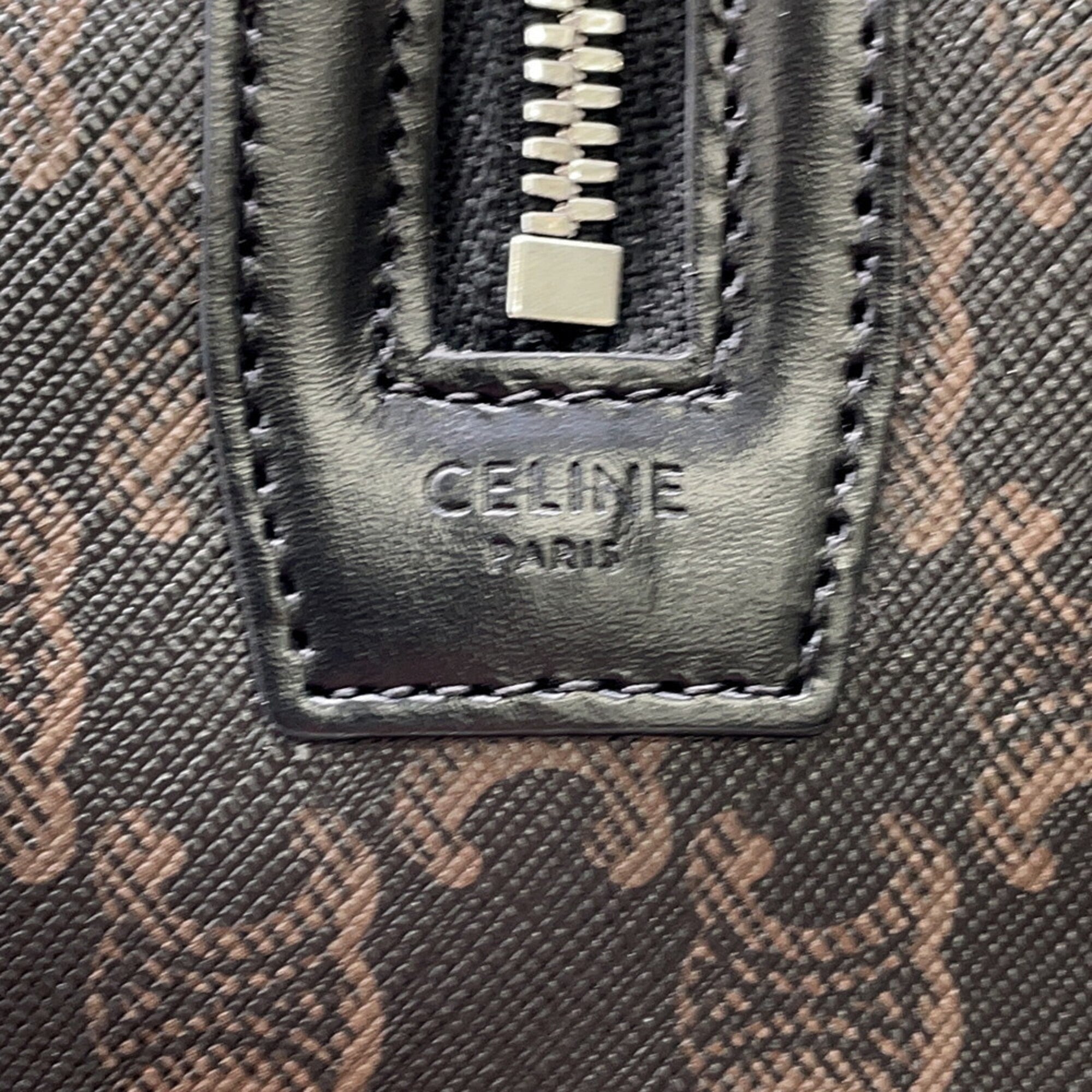 Celine Boston bag, Triomphe leather, 113852BZK, handbag — Like New