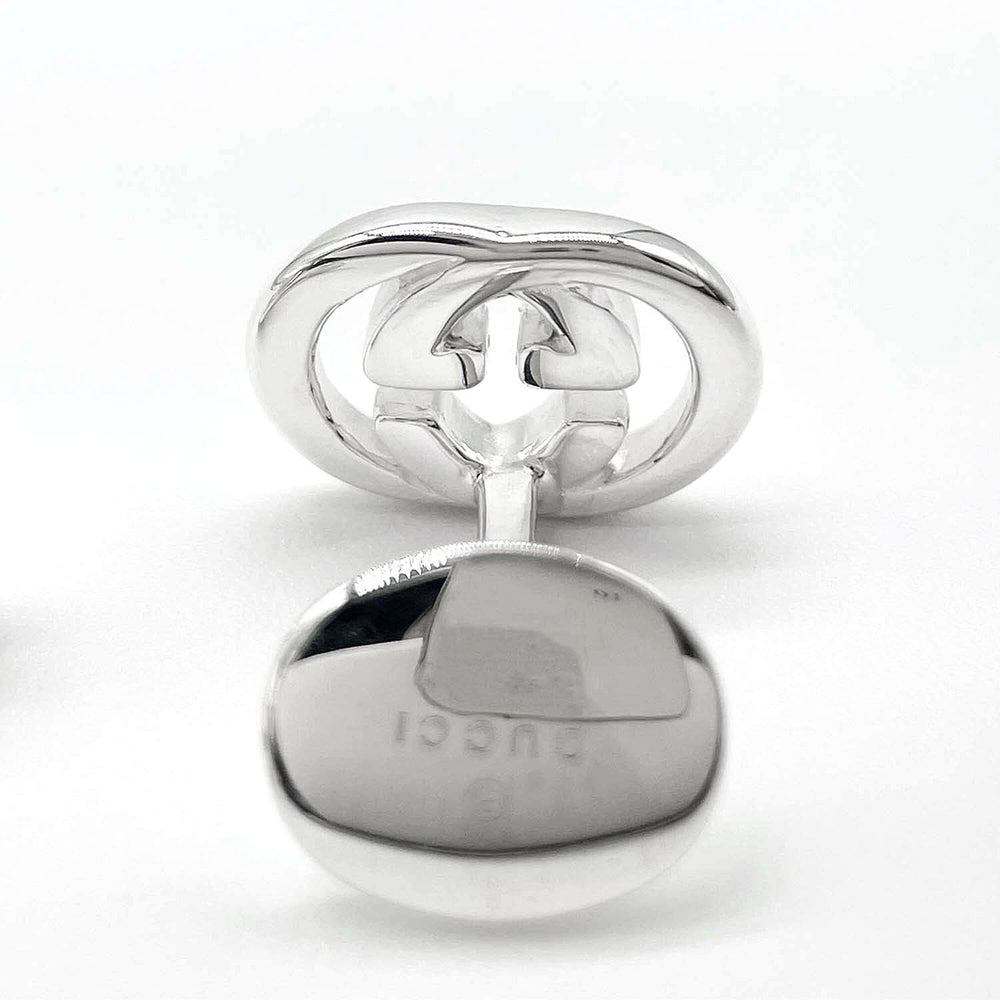 GUCCI Interlocking Cufflinks with Logo, SV925, Men's — Like New