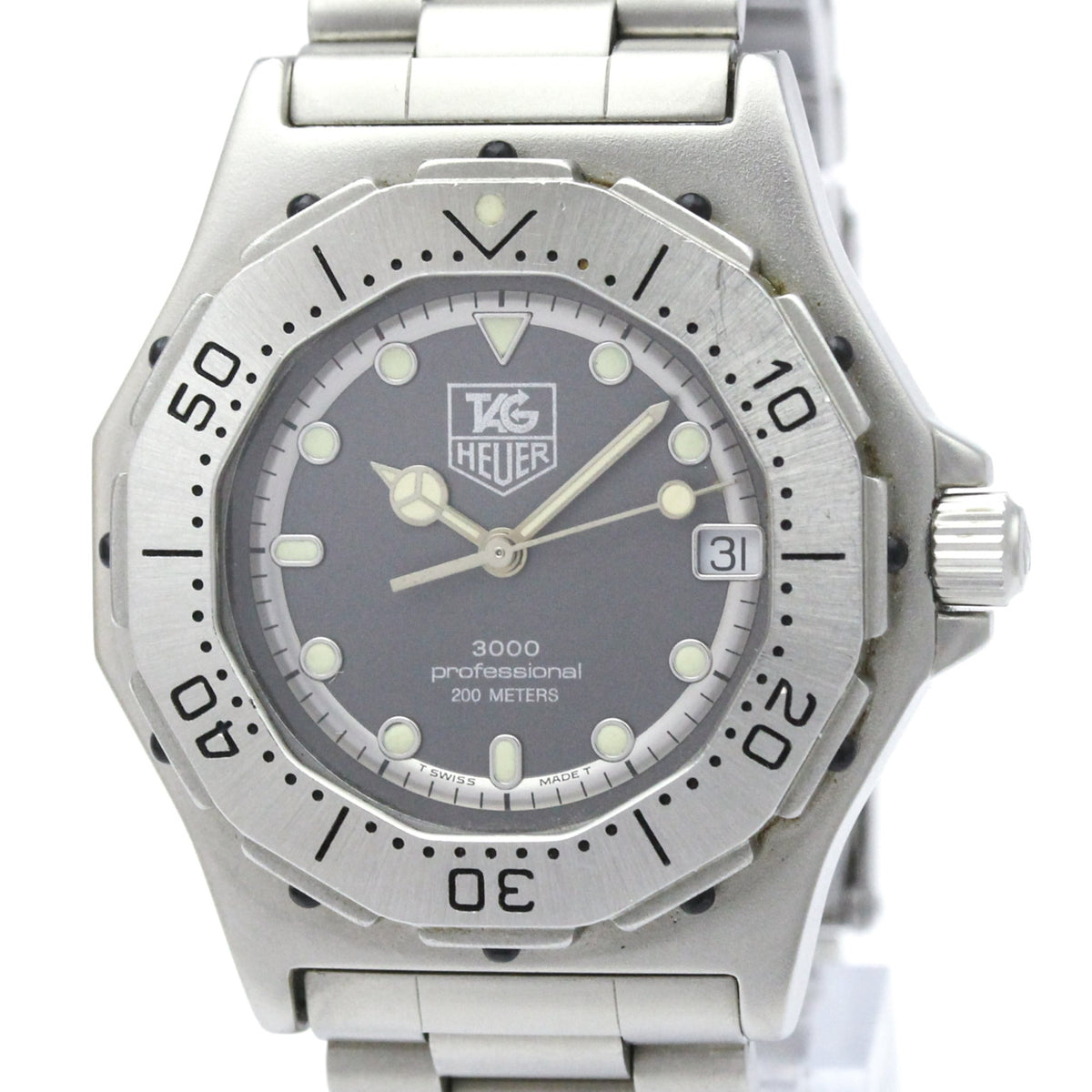 TAG HEUER 3000 Professional Stainless Steel Quartz Mid Size Watch 932.213 — Good