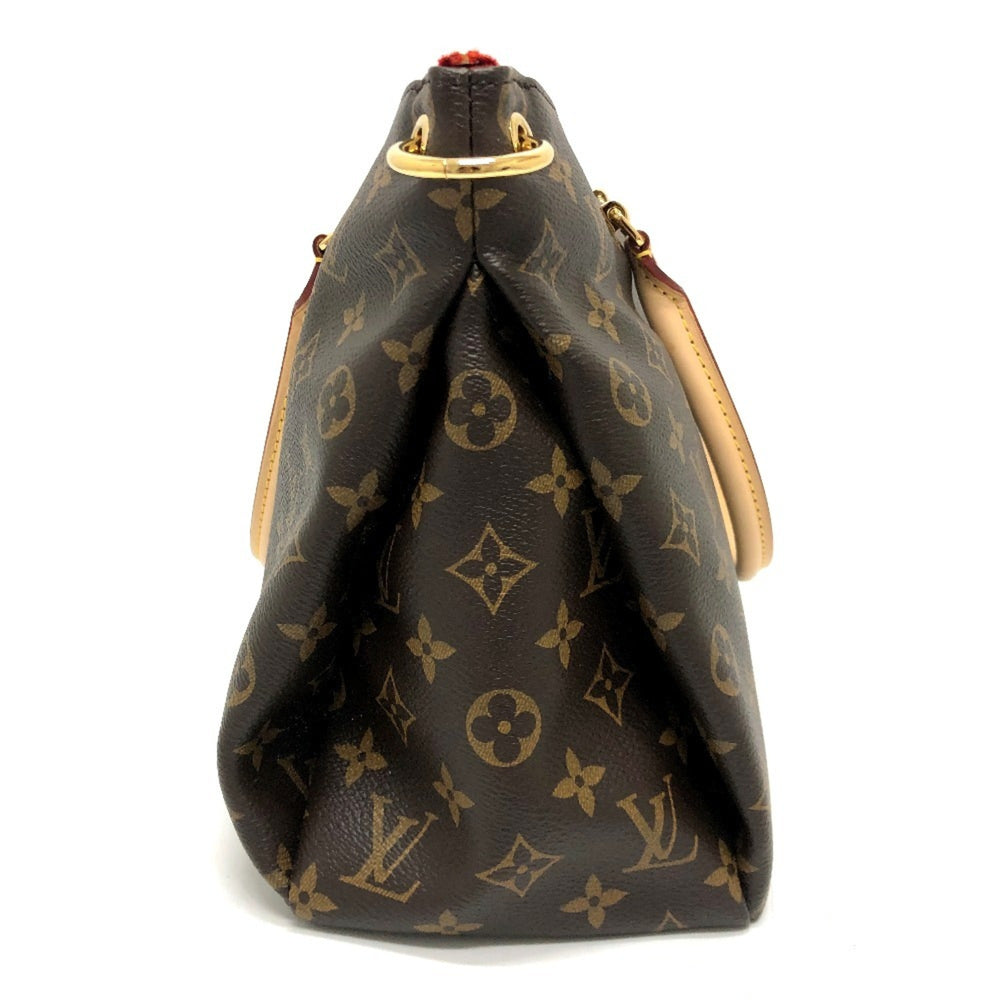 LOUIS VUITTON M41148 Pallas 2WAY Bag Shoulder Handbag Monogram Canvas Women's Brown — Like New