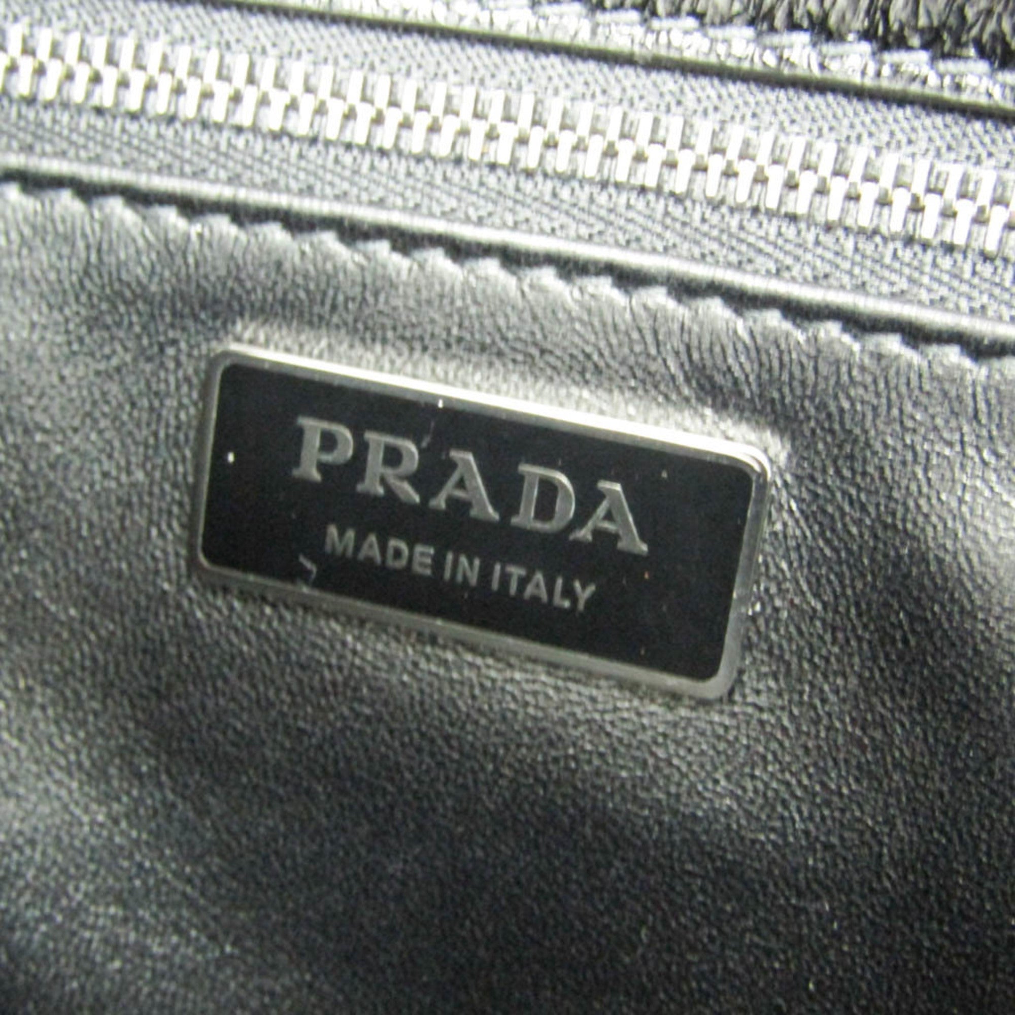 Prada 1BN026 Women's Leather Handbag,Shoulder Bag Black — Like New