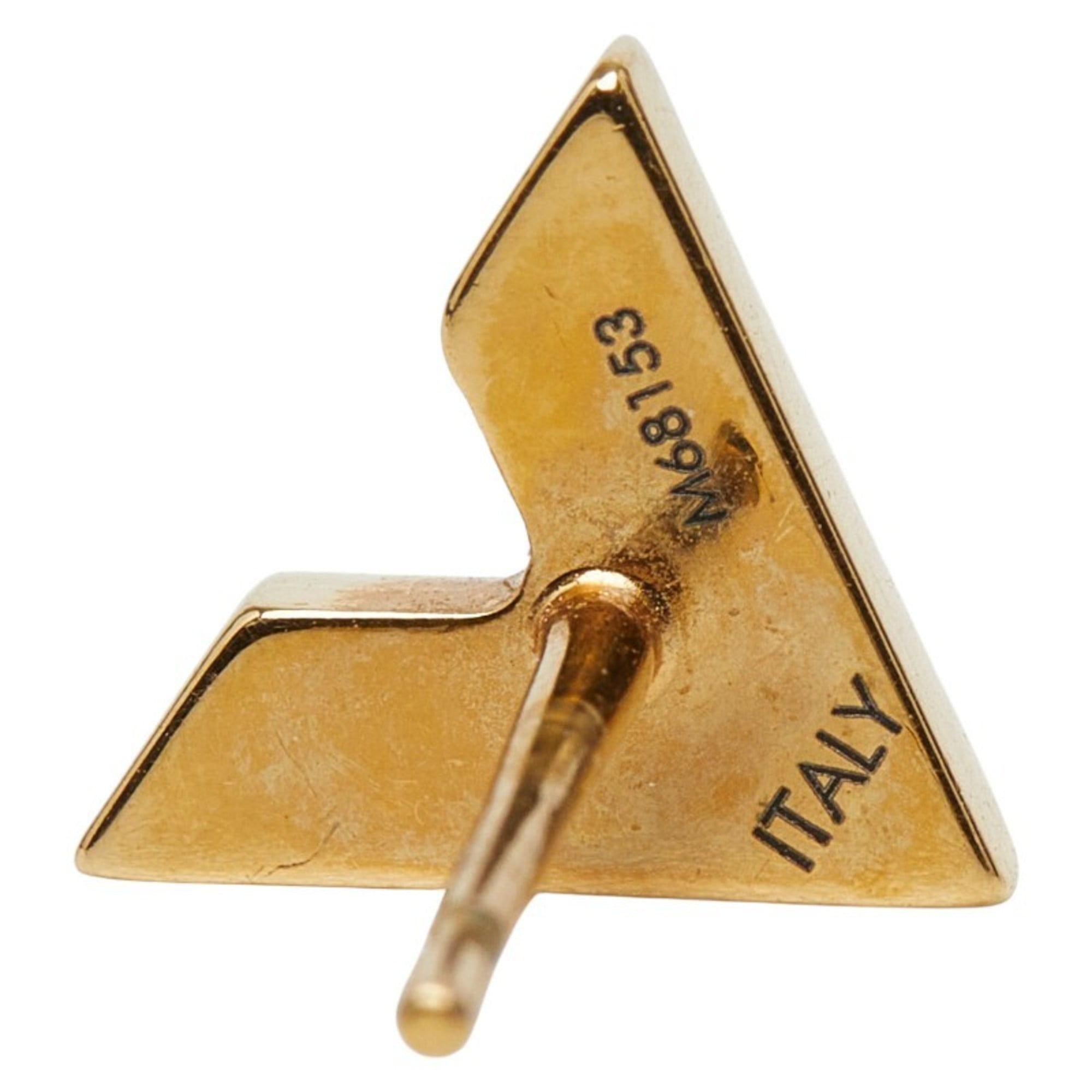 Louis Vuitton Essential V Stud Earrings M68153 Gold Plated Women's LOUIS VUITTON