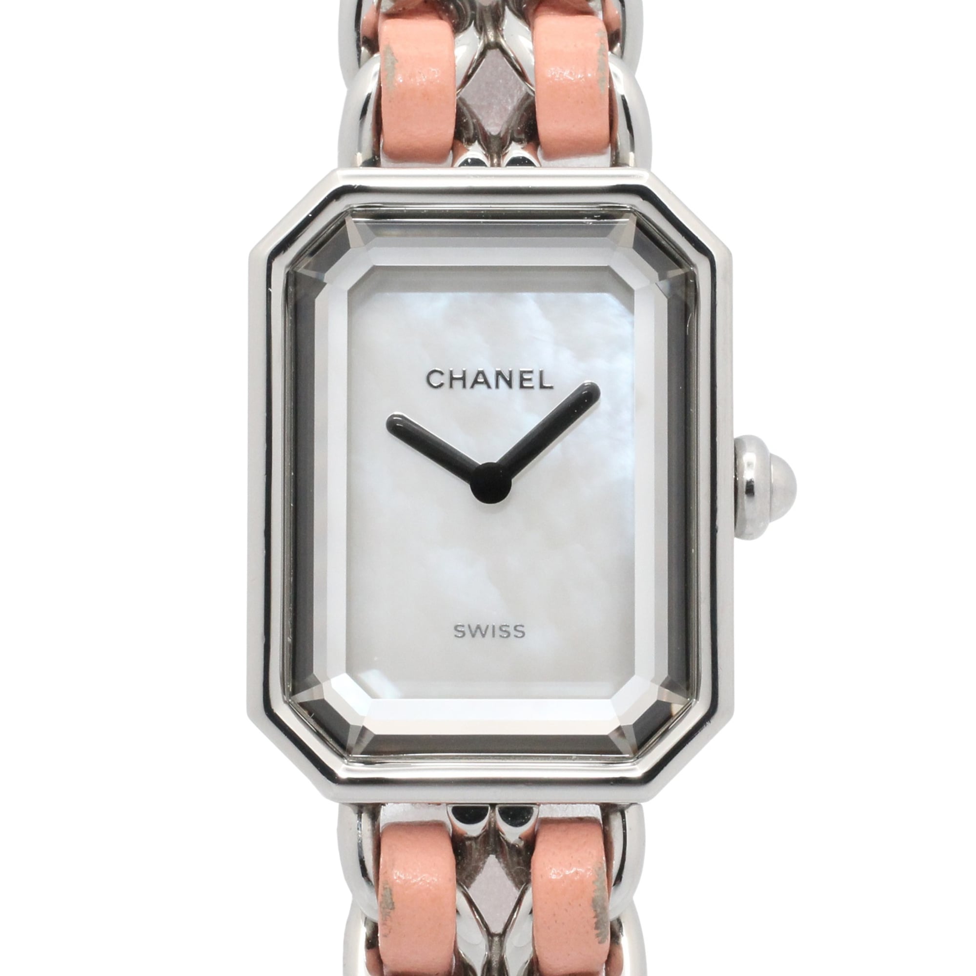 Chanel Première Rock Limited Edition (1200 pieces worldwide) Watch, Stainless Steel, Leather Strap, Women's, White with Shell, H6359 — Very Good