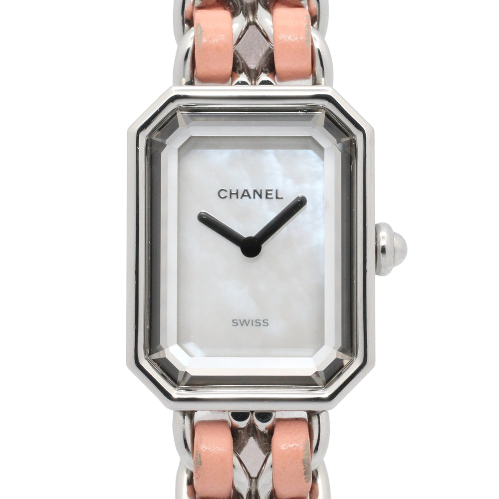 Chanel Première Rock Limited Edition (1200 pieces worldwide) Watch, Stainless Steel, Leather Strap, Women's, White with Shell, H6359 — Very Good