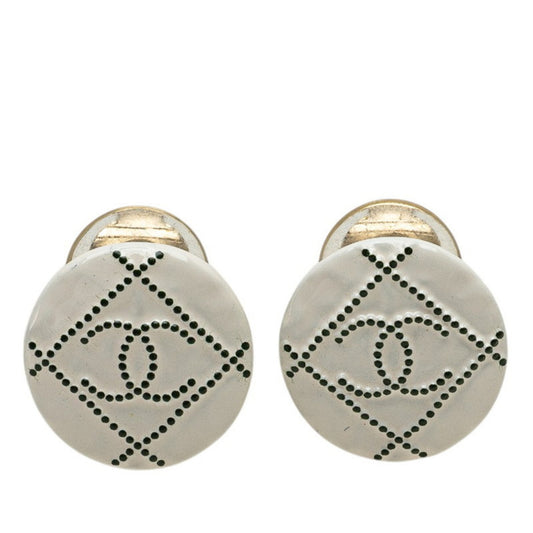 CHANEL Coco Mark Earrings in White Metal for Women