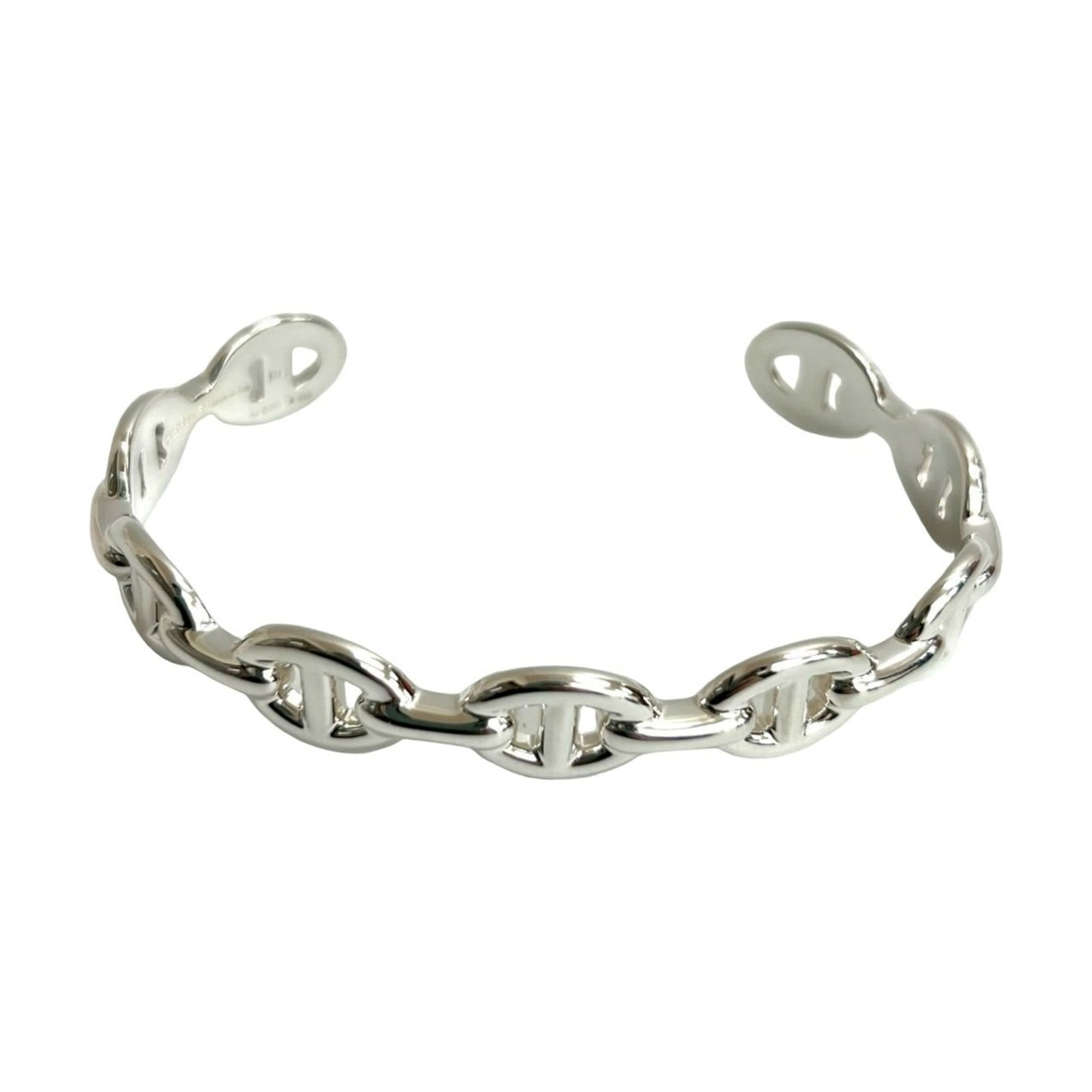 HERMES Enchaine Bangle Bracelet in Silver 925 (32192)