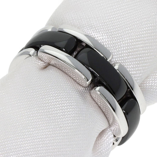 CHANEL Ultra Black Ceramic #49 Ring in 18K White Gold for Women