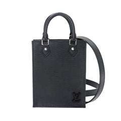 Louis Vuitton Epi Petite Sac Plat 2-way Hand/Shoulder Handbag Leather Noir M69441 — Like New