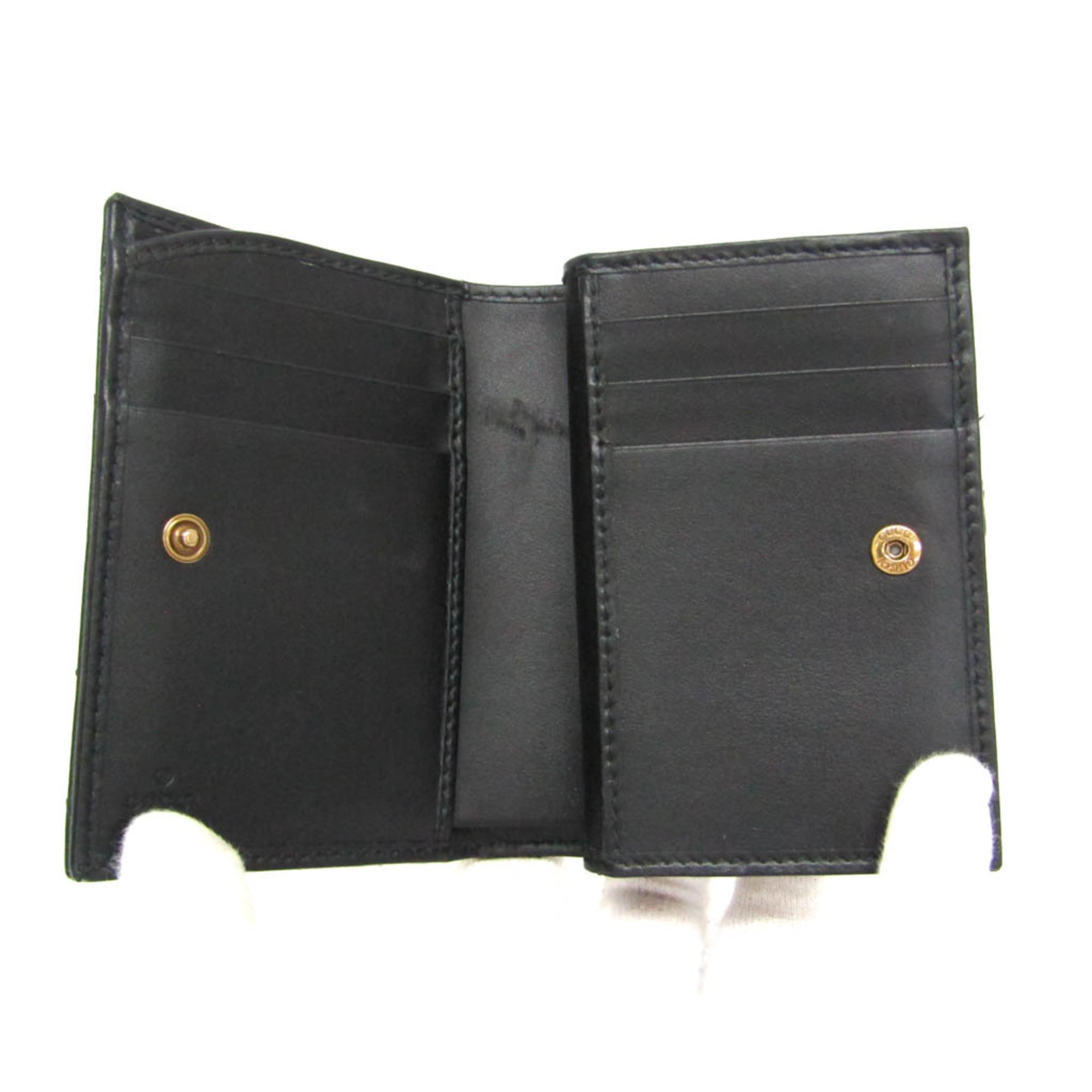 Gucci GG Marmont 773427 Women's Leather Wallet (bi-fold) Black