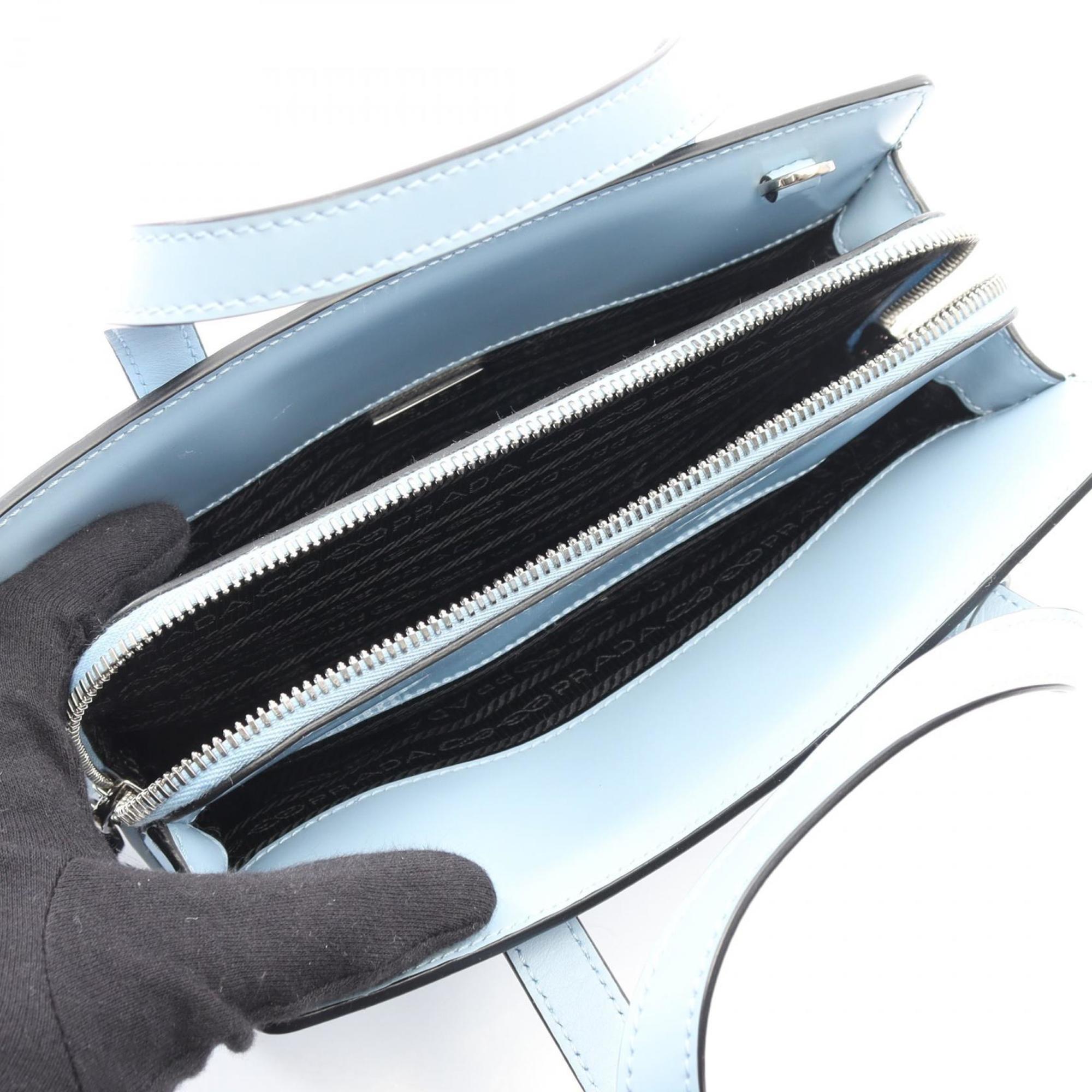 Prada Re-Edition 1995 SPAZZOLATO Leather Handbag, Women's, Blue, 1BA357