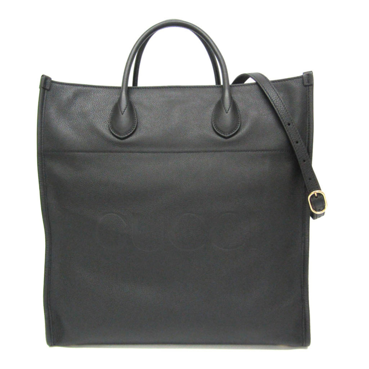 Gucci Logo Medium 674850 Women,Men Leather Shoulder Bag,Tote Bag Black — Like New