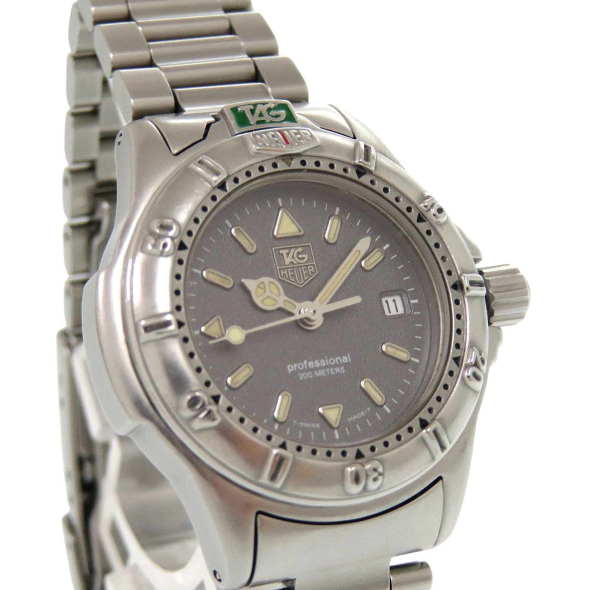 TAG Heuer Professional 200m WF1411-0 Stainless Steel Grey Quartz Watch 0555TAG HEUER — Good