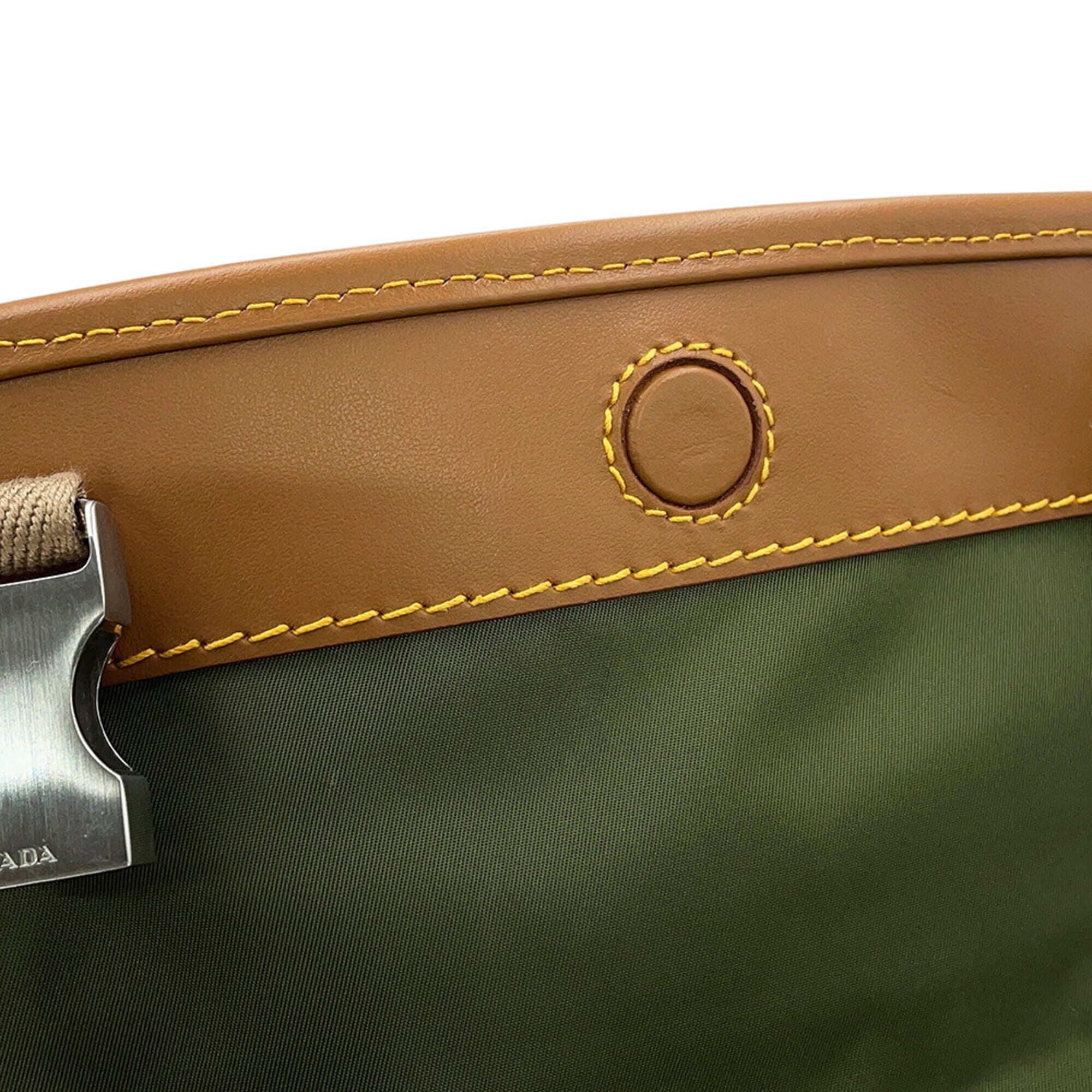 Prada Shoulder Bag Re-Nylon x Saffiano Medium Nylon Leather 2VD066 PRADA Handbag — Like New