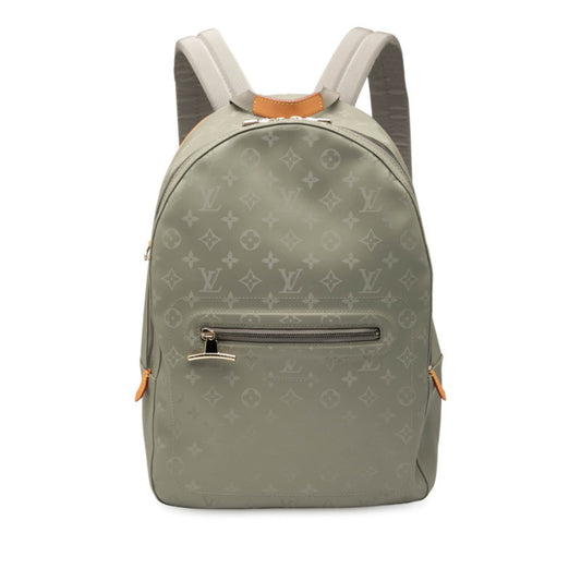 Louis Vuitton Monogram Titanium Backpack GM M43882 Gray Brown Canvas Leather Women's LOUIS VUITTON