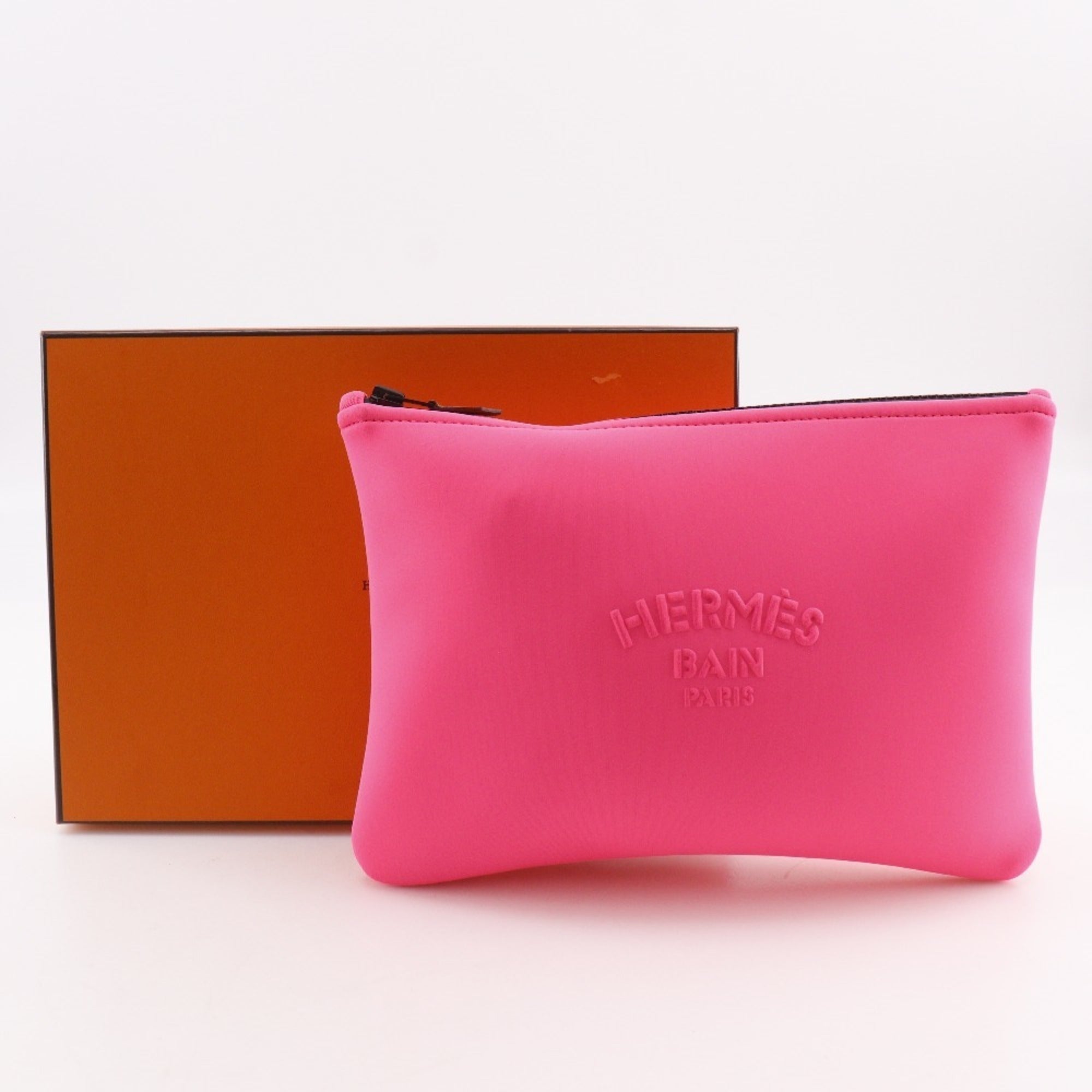 Hermes Hermès Neovan MM Pouch, Polyurethane, Pink, Women's — Like New