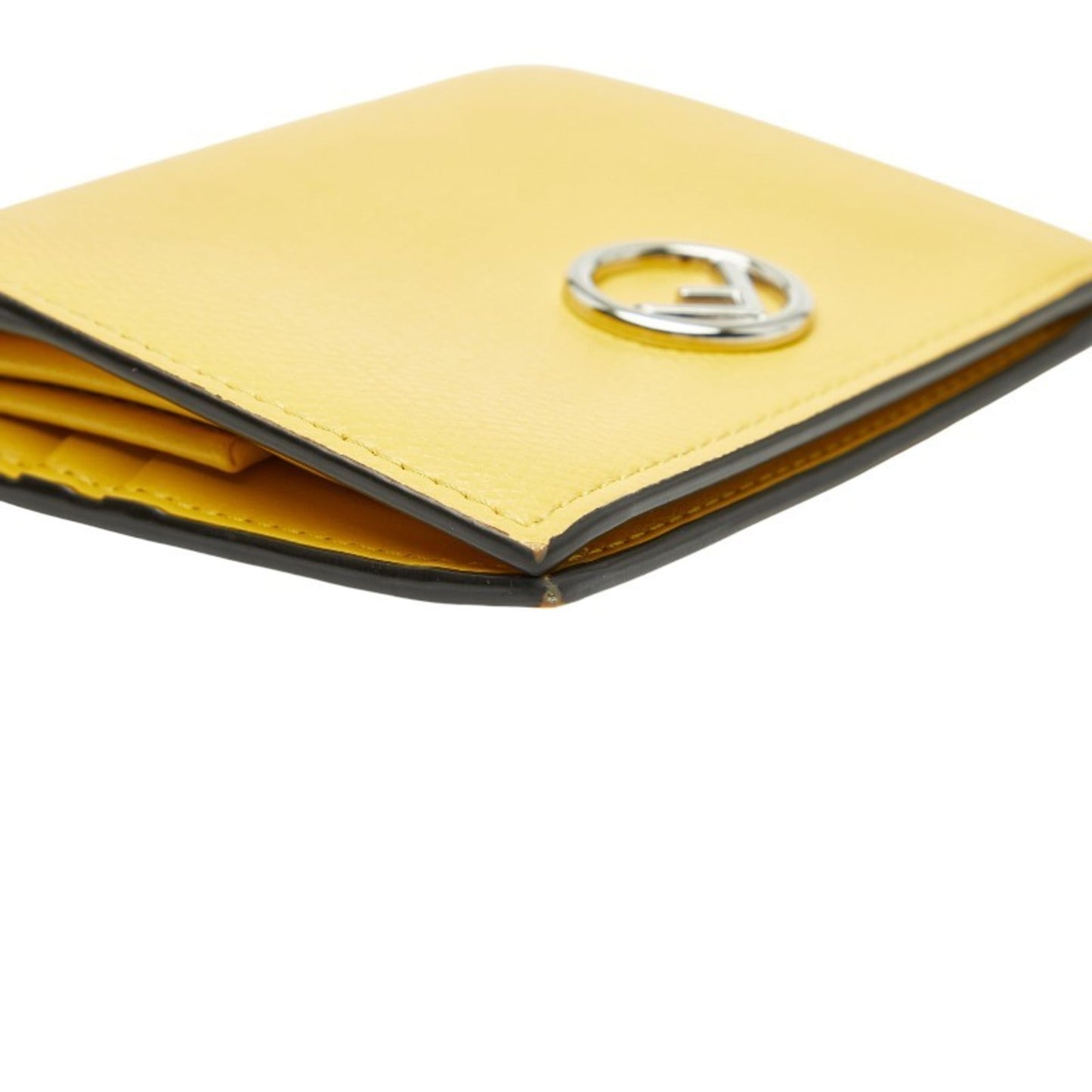 Fendi F Is Bifold Wallet 8M0387 Yellow Leather Women's FENDI