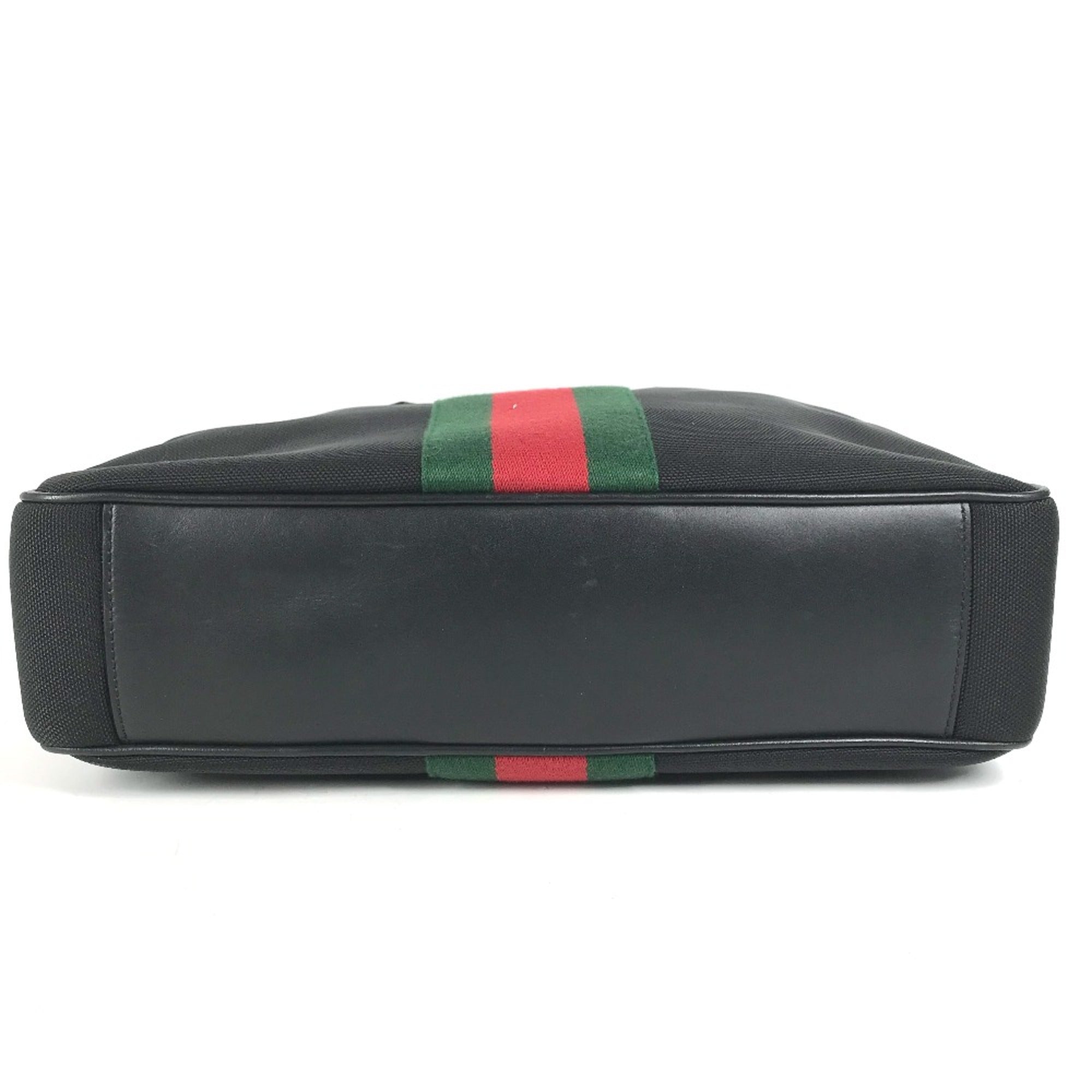 Gucci 630922 Sherry line Bag Hand Bag Shoulder Bag Tote Bag Black — Like New