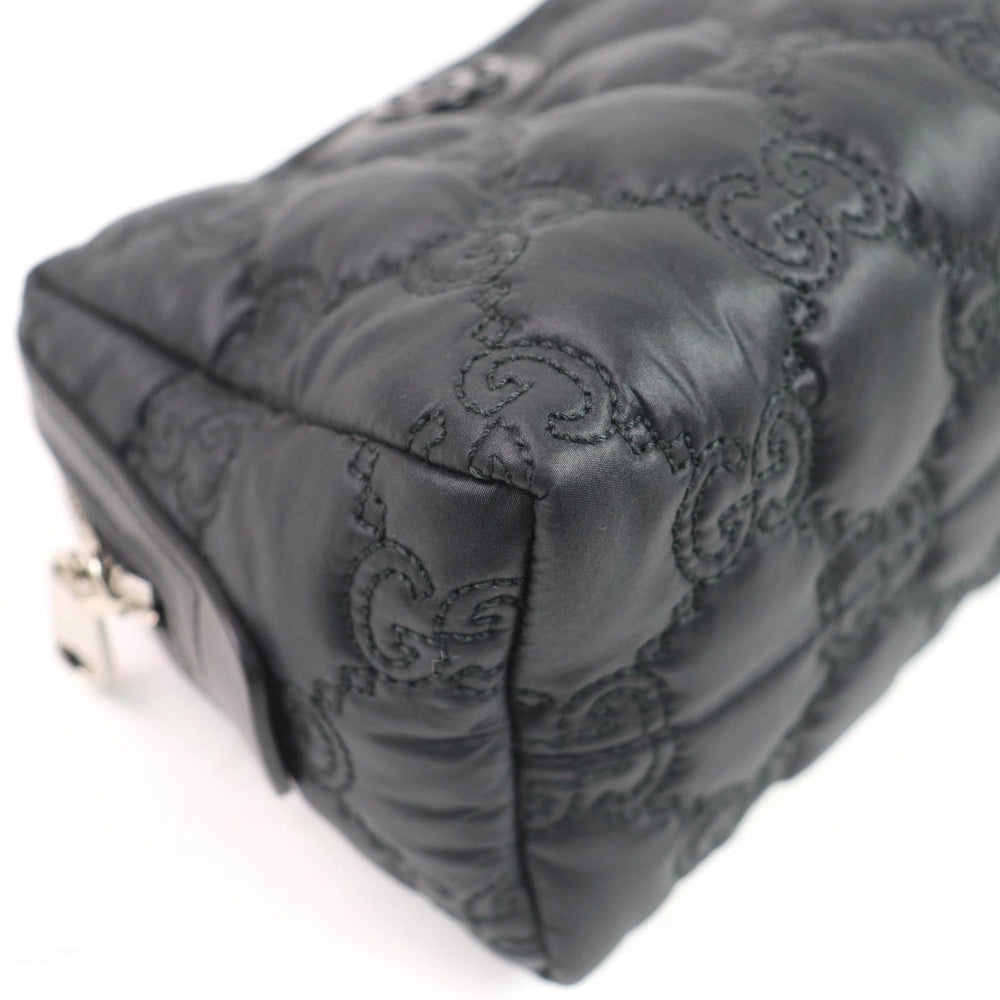 GUCCI 72604 GG Marmont Makeup Pouch, Small Item Black and Purple, Box Dust Bag Included, Made in Italy, Women's — Like New