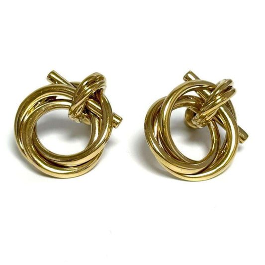 Salvatore Ferragamo Ferragamo Women's Twisted Gancini Stud Earrings