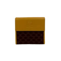 CELINE Macadam Blason Pattern Leather Bifold Wallet, Brown/Beige, 33672
