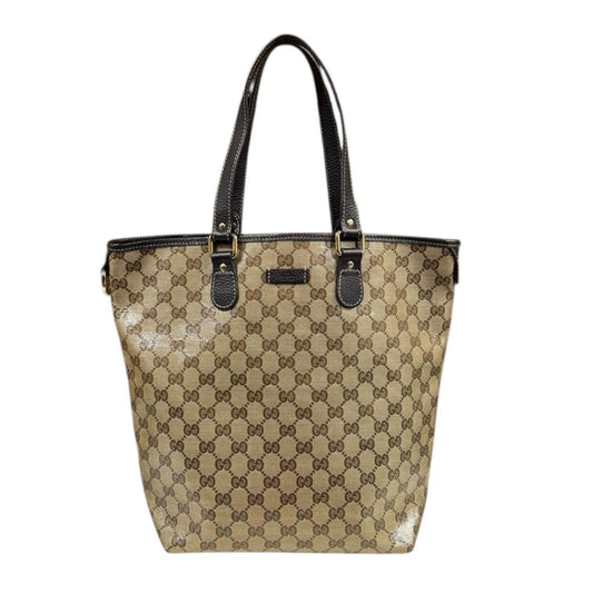 Gucci GG Crystal Tote Bag, Leather 265693, Beige, Women's, GUCCI
