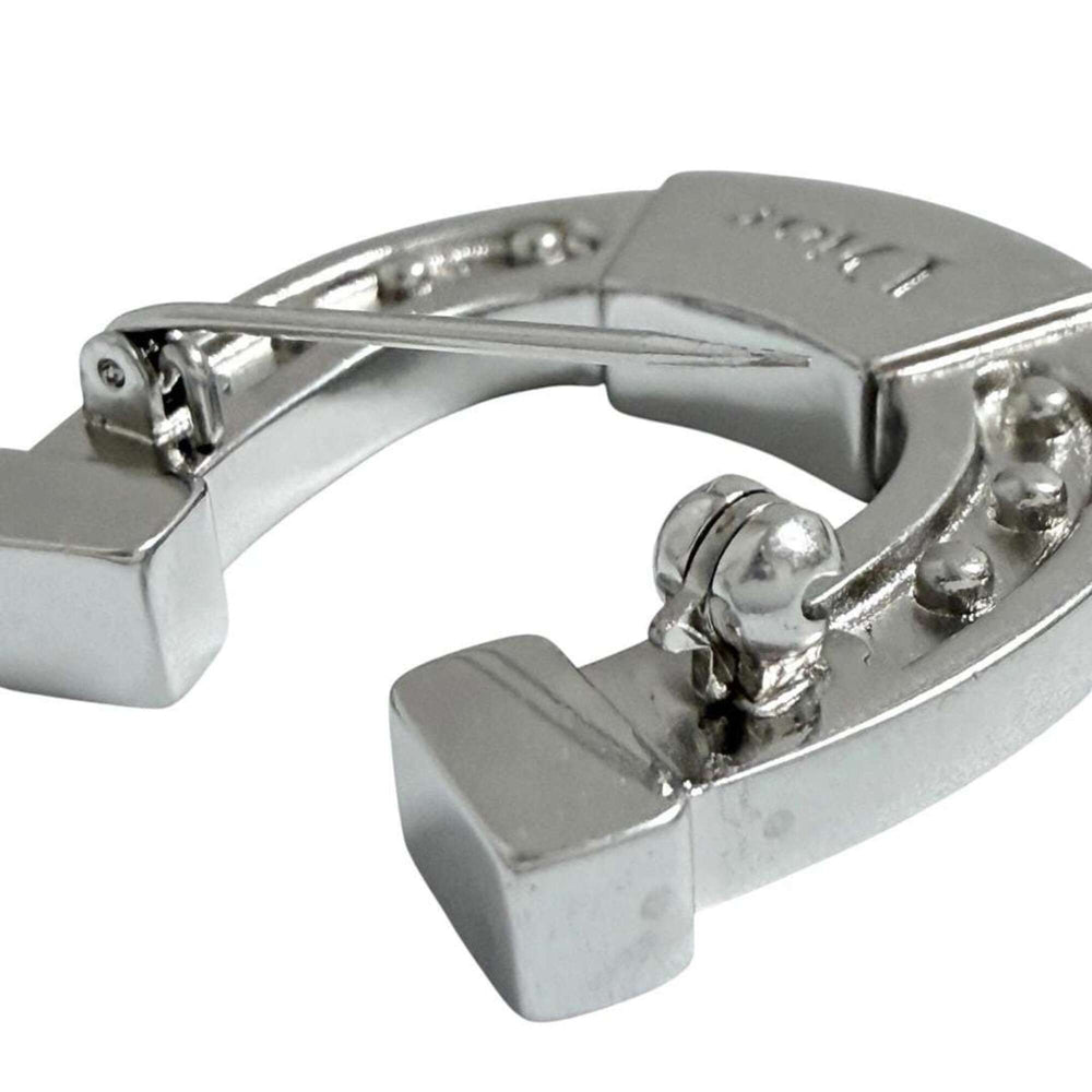 Christian Dior Dior Men's Horseshoe Pin Brooch, Silver Color — Like New