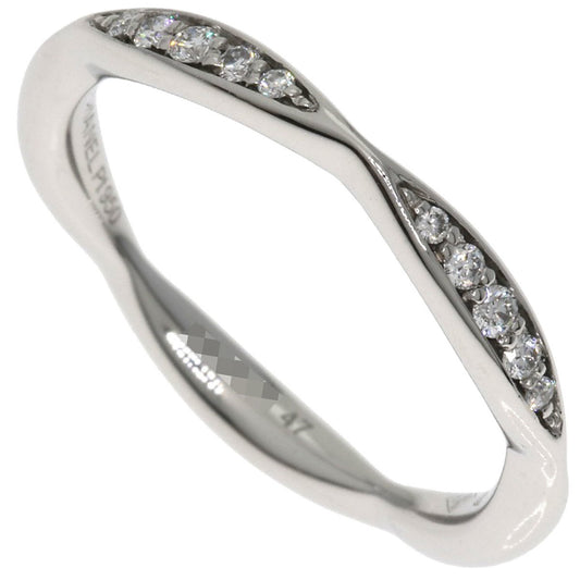 CHANEL Half Eternity Diamond #47 Ring Platinum PT950 Women's