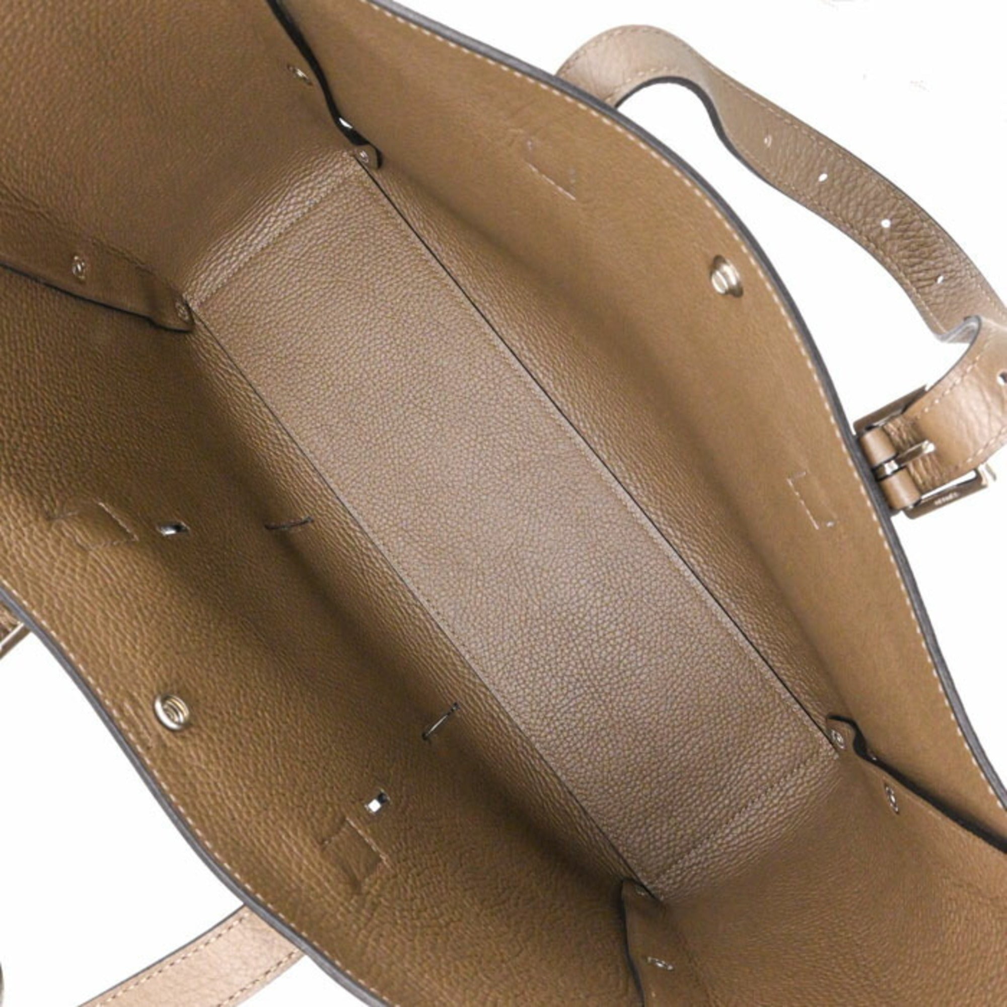 HERMES Sac Vello handbag, Taurillon Clemence leather, women's, Etoupe — New - Store Return