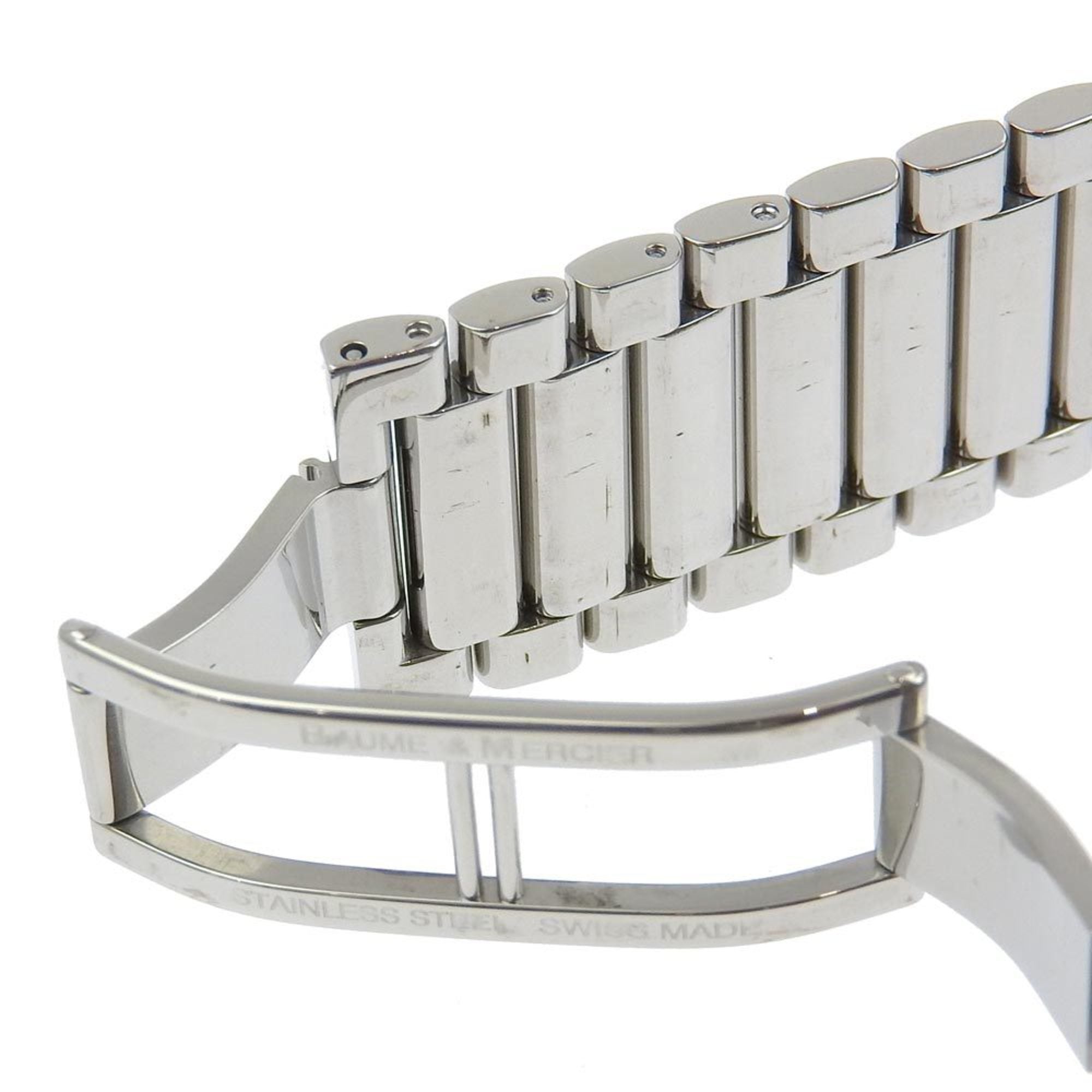 Baume & Mercier Catwalk Watch 12P Diamond MV045219 Stainless Steel Quartz Analog Display White Dial Ladies — Very Good