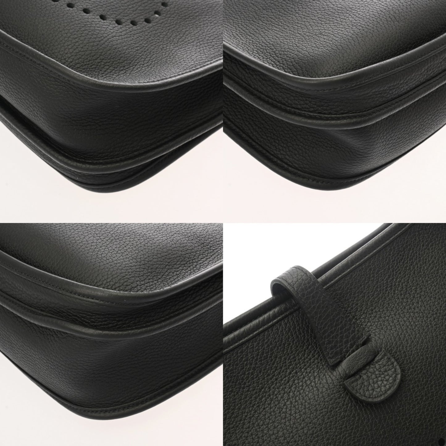 HERMES Evelyne 3PM Black Z Stamp (circa 2021) Unisex Taurillon Clemence Shoulder Bag