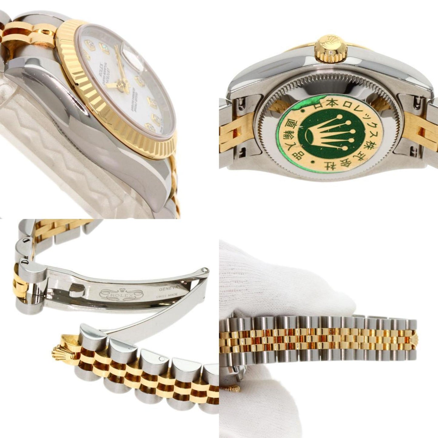 Rolex 179173G Datejust 10P Diamond Watch Stainless Steel SSxK18YG K18YG Ladies ROLEX