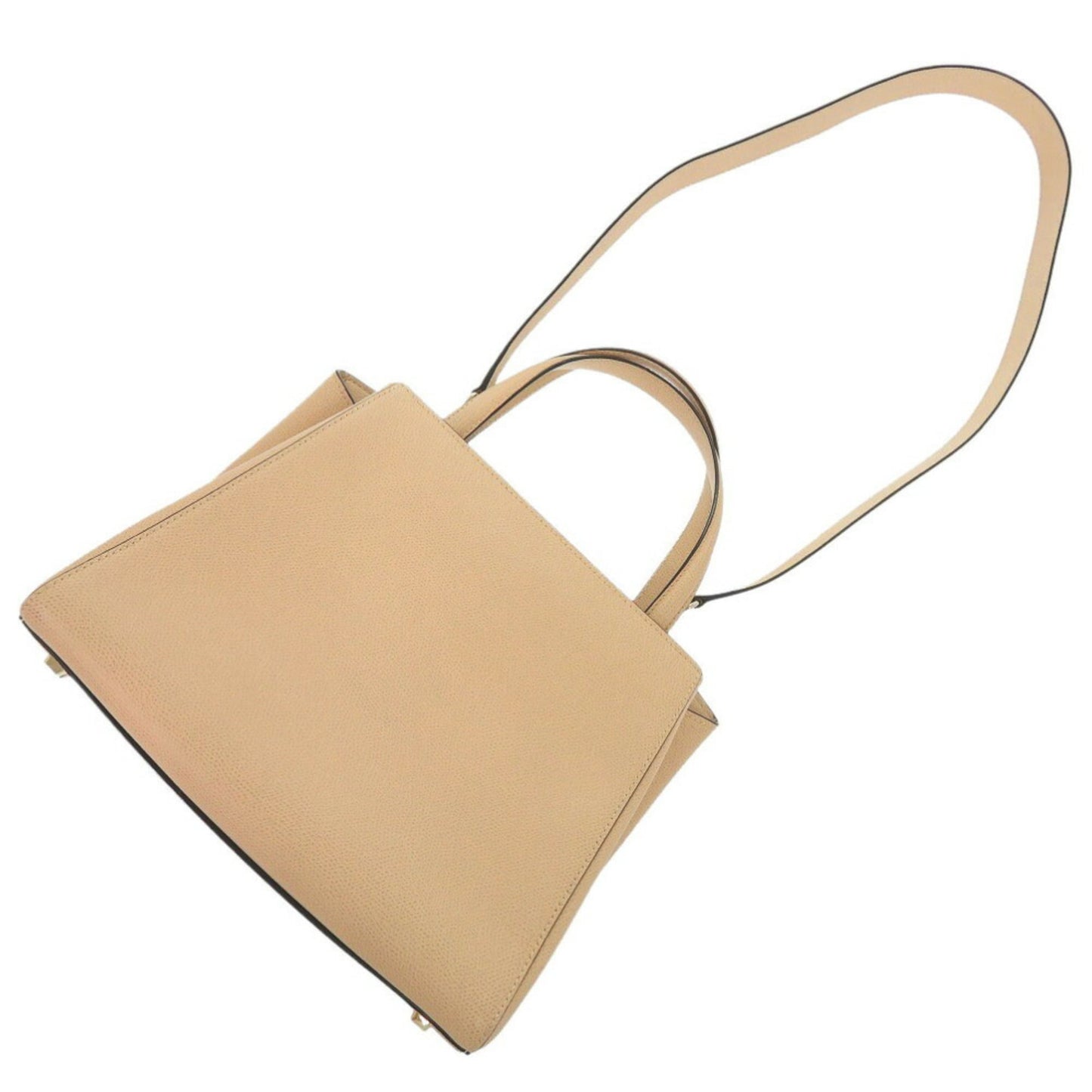 Valextra Triennale Medium Leather Handbag in Pink Beige (0473)