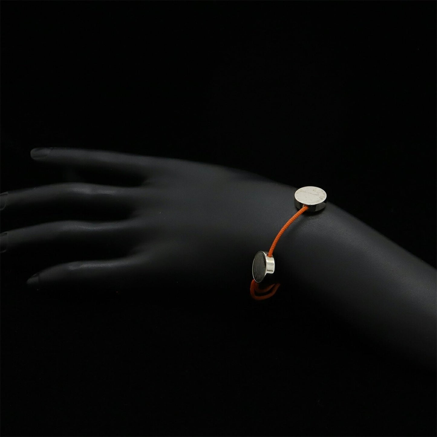 HERMES Serie Cord Bracelet, Cotton Cord, Orange