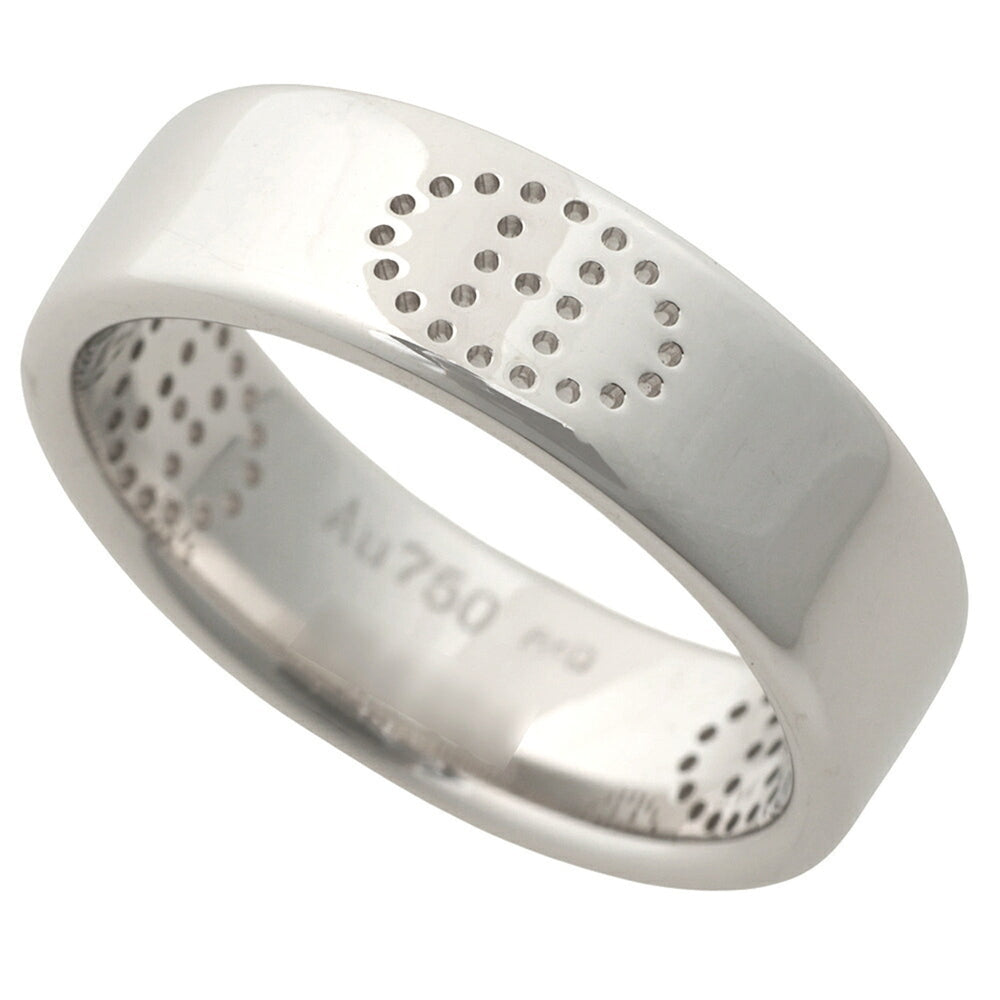 Hermes Eclipse Ring, approximately 6.3g, K18WG White Gold, Au750 stamped, size #49 (approximately US 8.5) — Like New