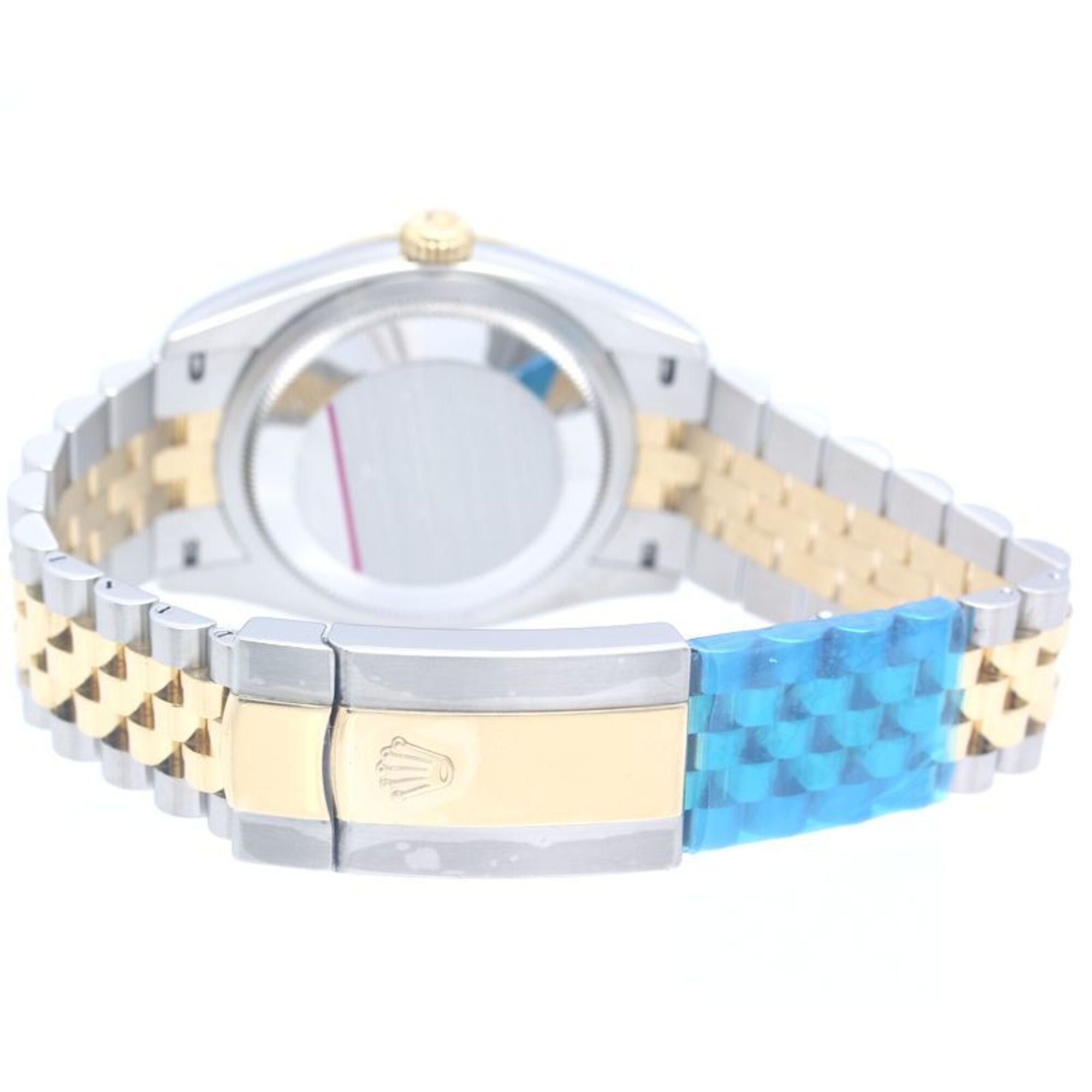 ROLEX Datejust 36 10P Diamond Silver Engraved Computer 126233G Men's Watch 18K Yellow Gold x Stainless Steel 40370 — Very Good