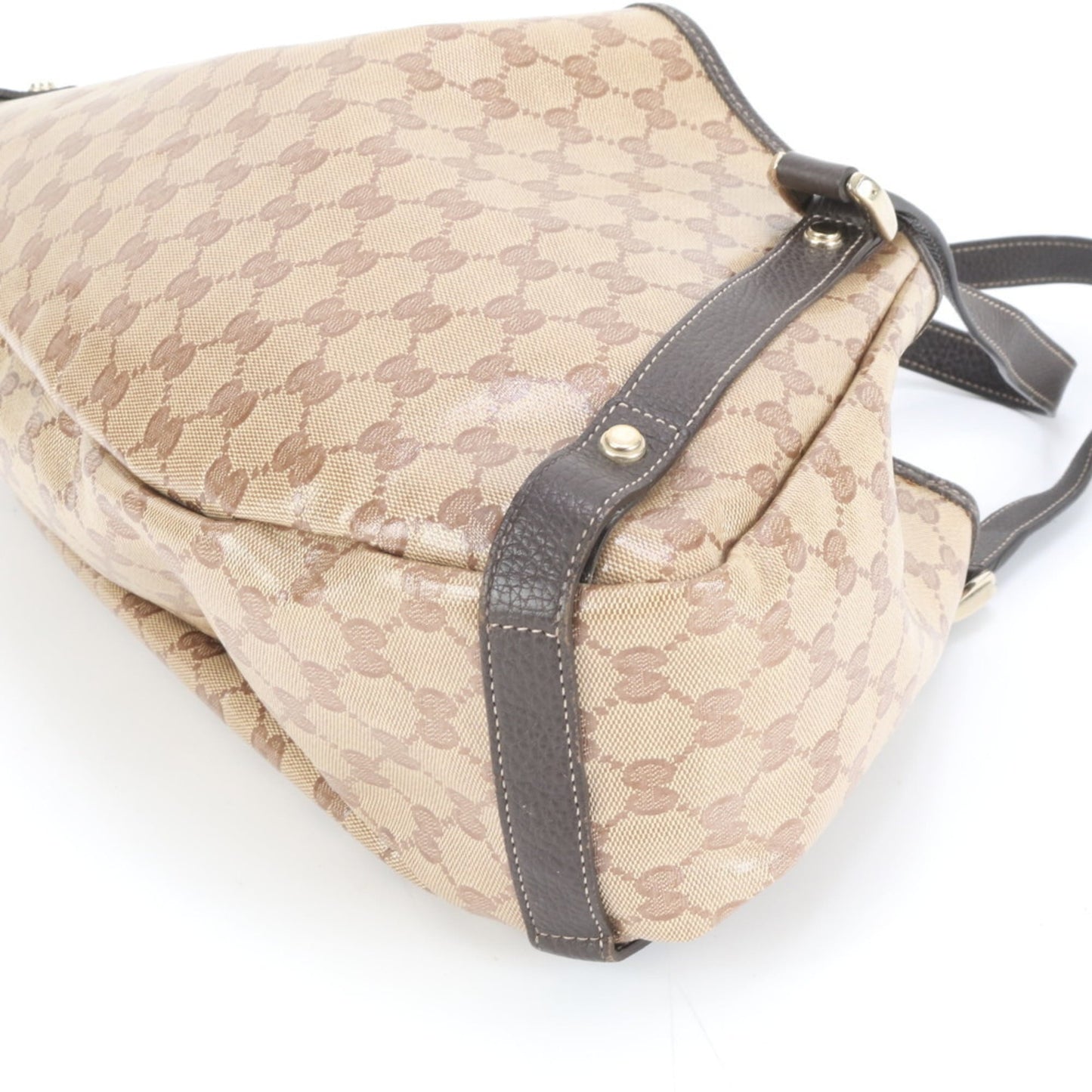 Gucci GG Crystal Abbey 293578 Leather Tote Bag Shoulder Handbag Women's