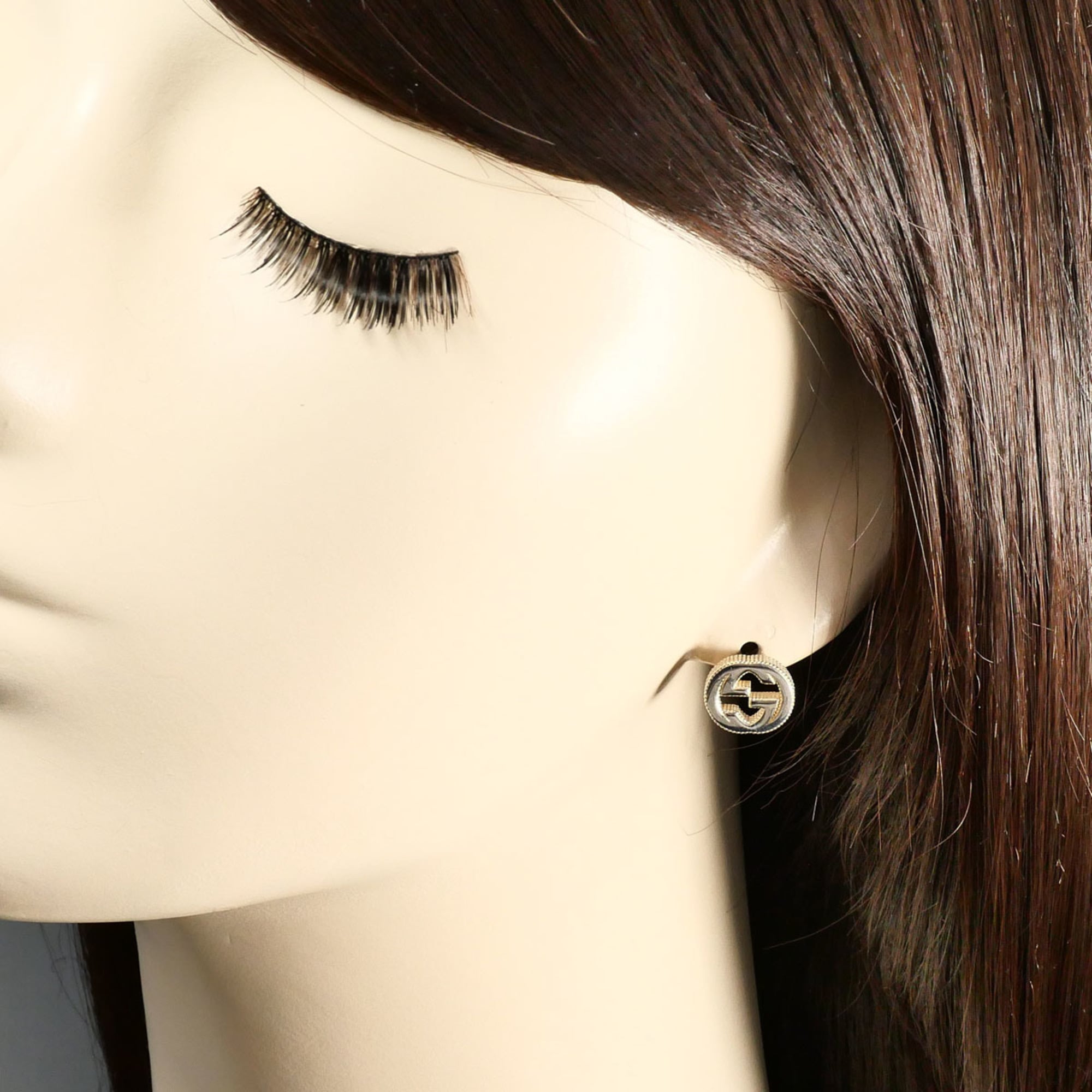 Gucci Interlocking G Silver Earring (Single Earring), Total Weight 2.3g, Like New Condition — Like New