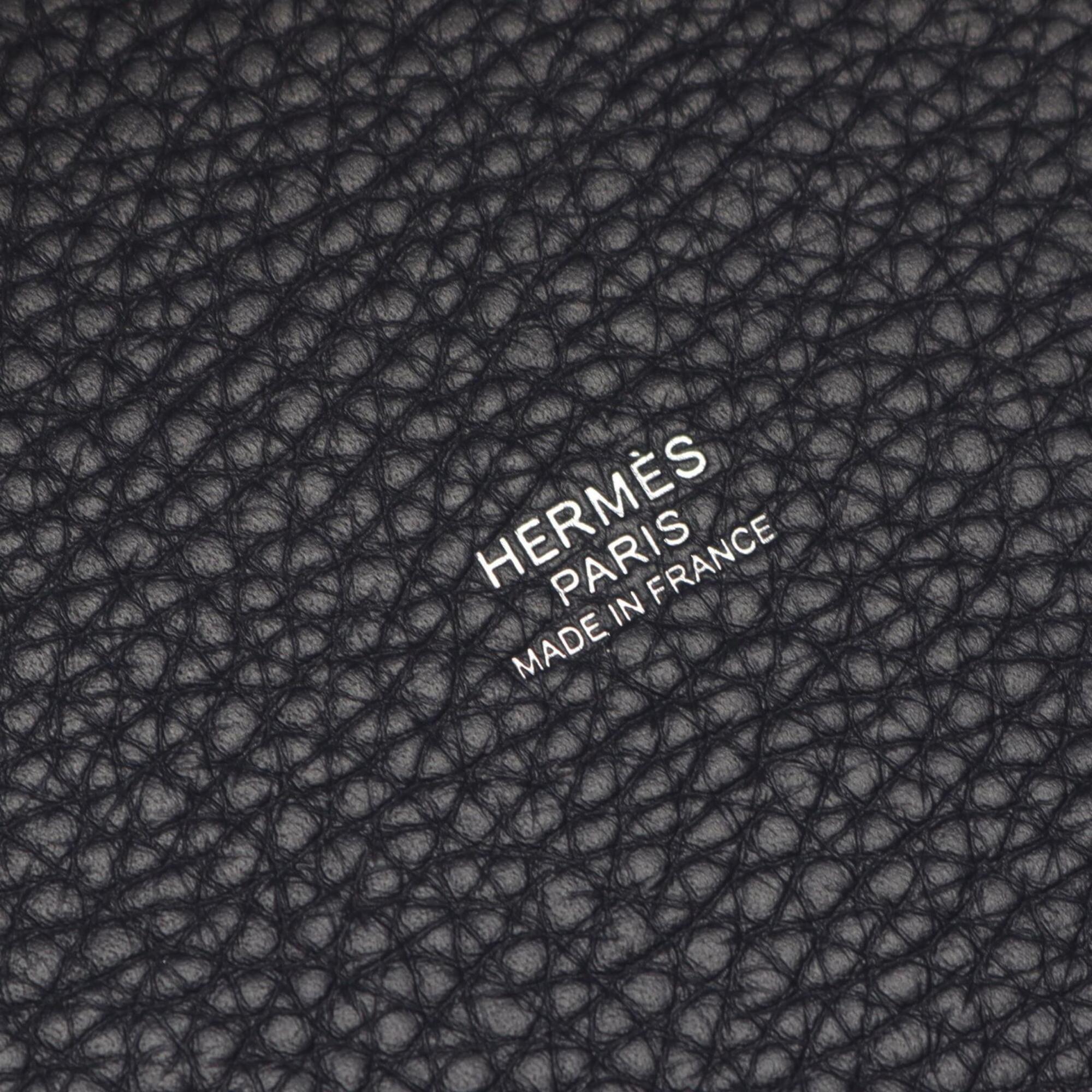 Hermes Picotin Lock PM Handbag, Leather, Taurillon Clemence Women's, Navy Blue — New - Store Return