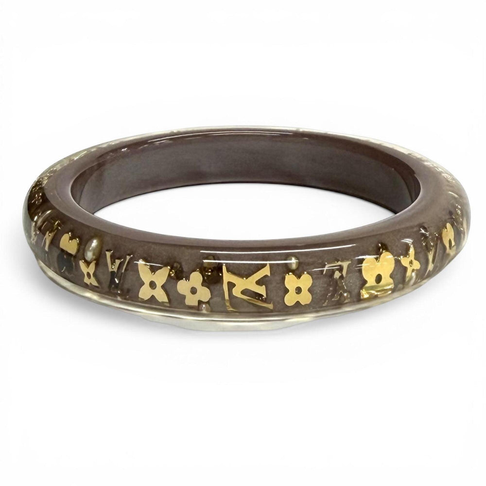 LOUIS VUITTON M65867 Bracelet Inclusion TPM Monogram Bangle Clear Brown Gold with Dust Bag Women's — Like New
