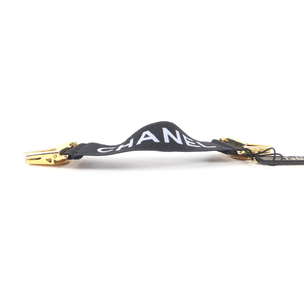 CHANEL Vintage 94P A03530 Logo Design Armband, Black with Gold Hardware, Box, Women's — Like New